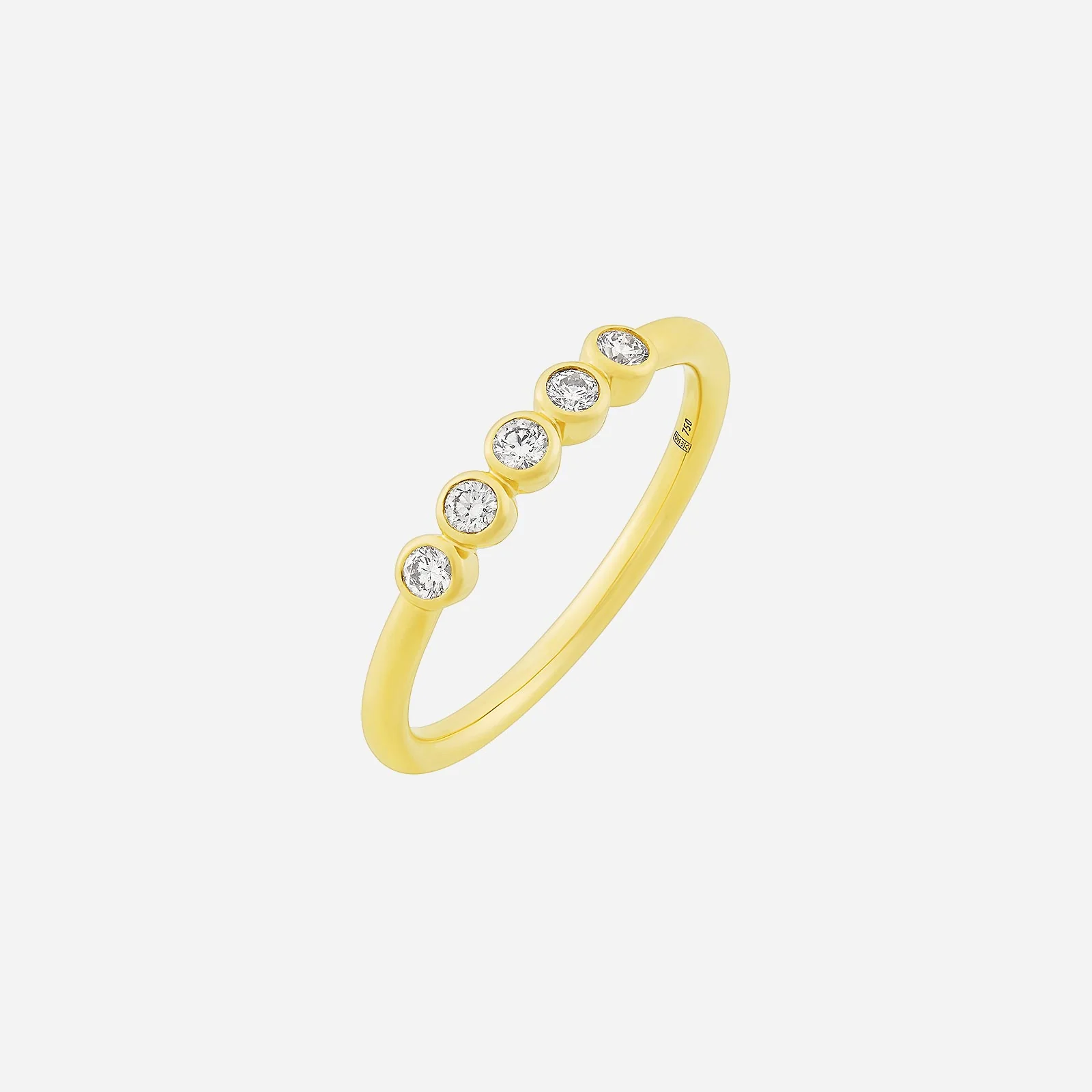Bezel Shine Diamond Ring in Yellow Gold (ADIASTYLE1089A)