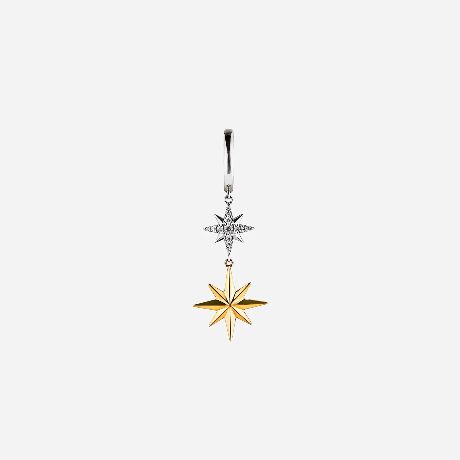 Bling Diamond Drop Earring in Yellow White Gold (HDIAFREESTYLE1107A)