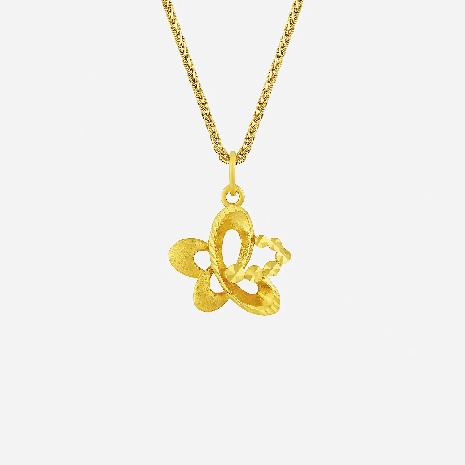 Blooming Floral Pendant in Yellow Gold (G22KSTYLE1575A)
