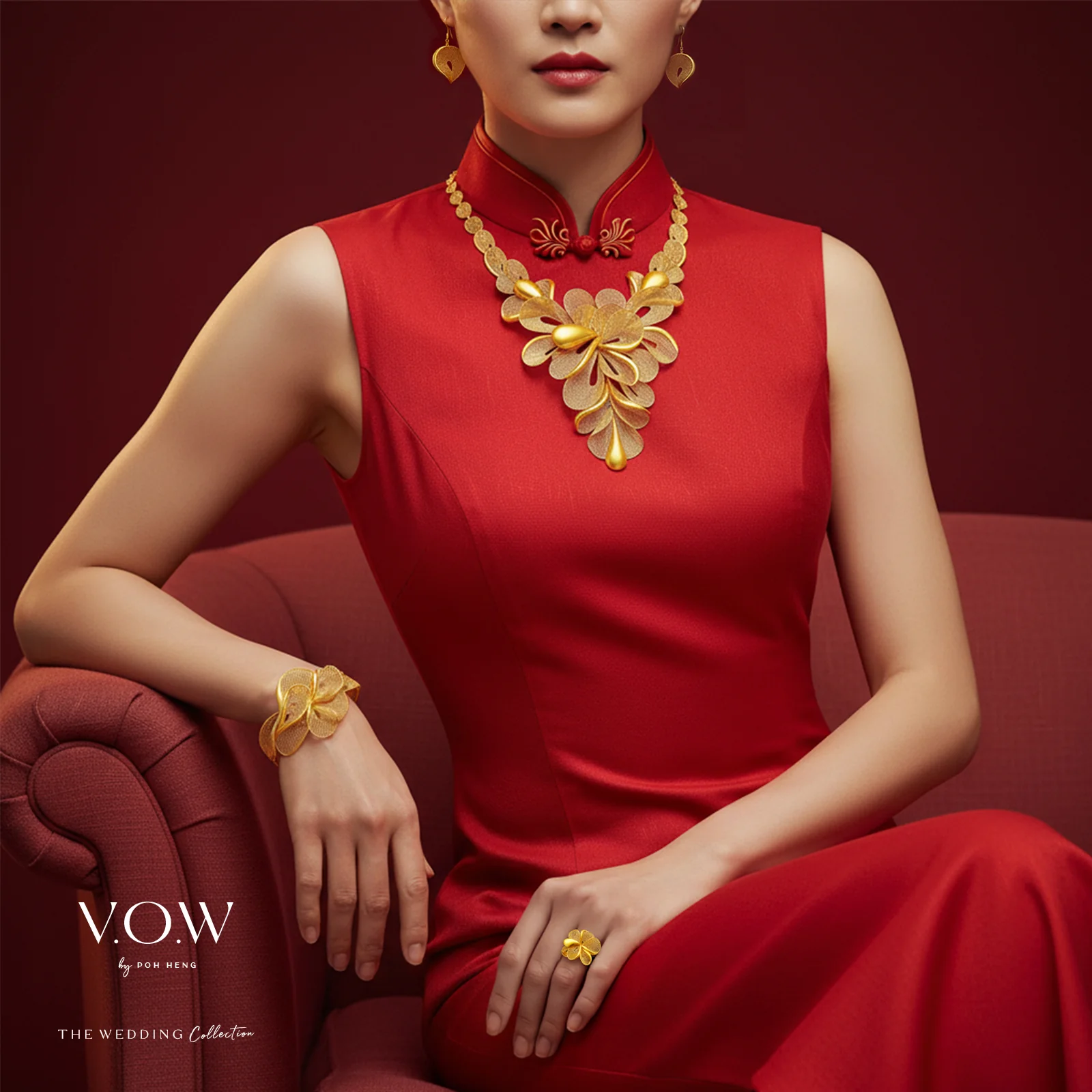Blooming Serenity Bangle in Yellow Gold (D999GROUP155V0332A) - Image 3