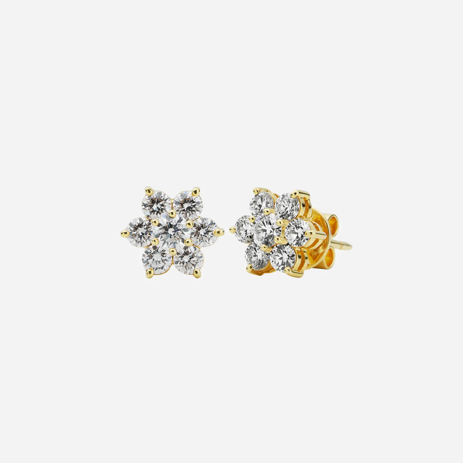 Blossom Diamond Earrings in Yellow Gold (HDIASEY114X1009A)