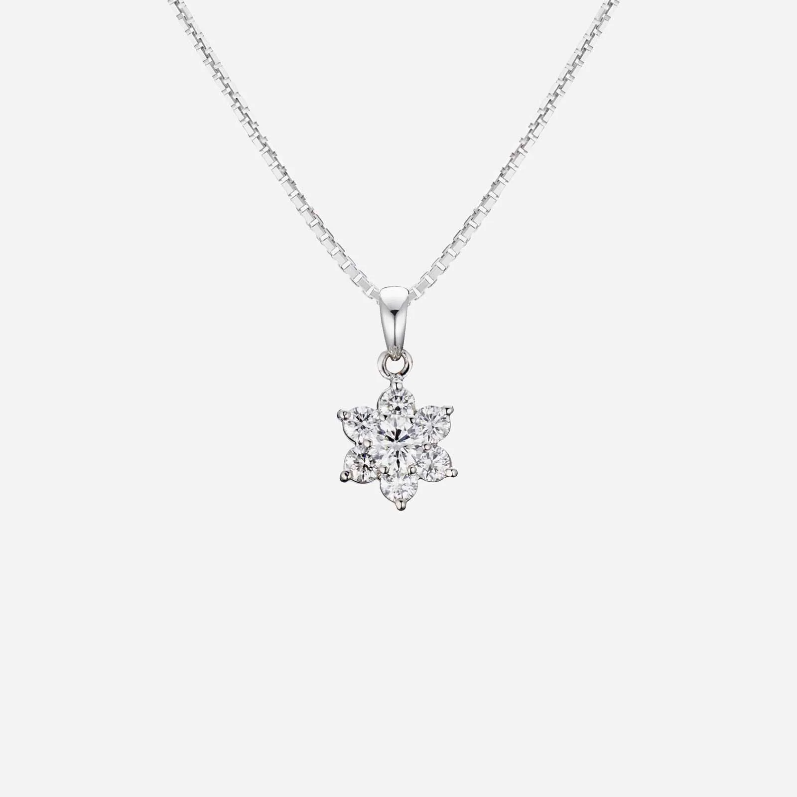 Blossom Diamond Pendant in White Gold (GDIASE114X0002A)