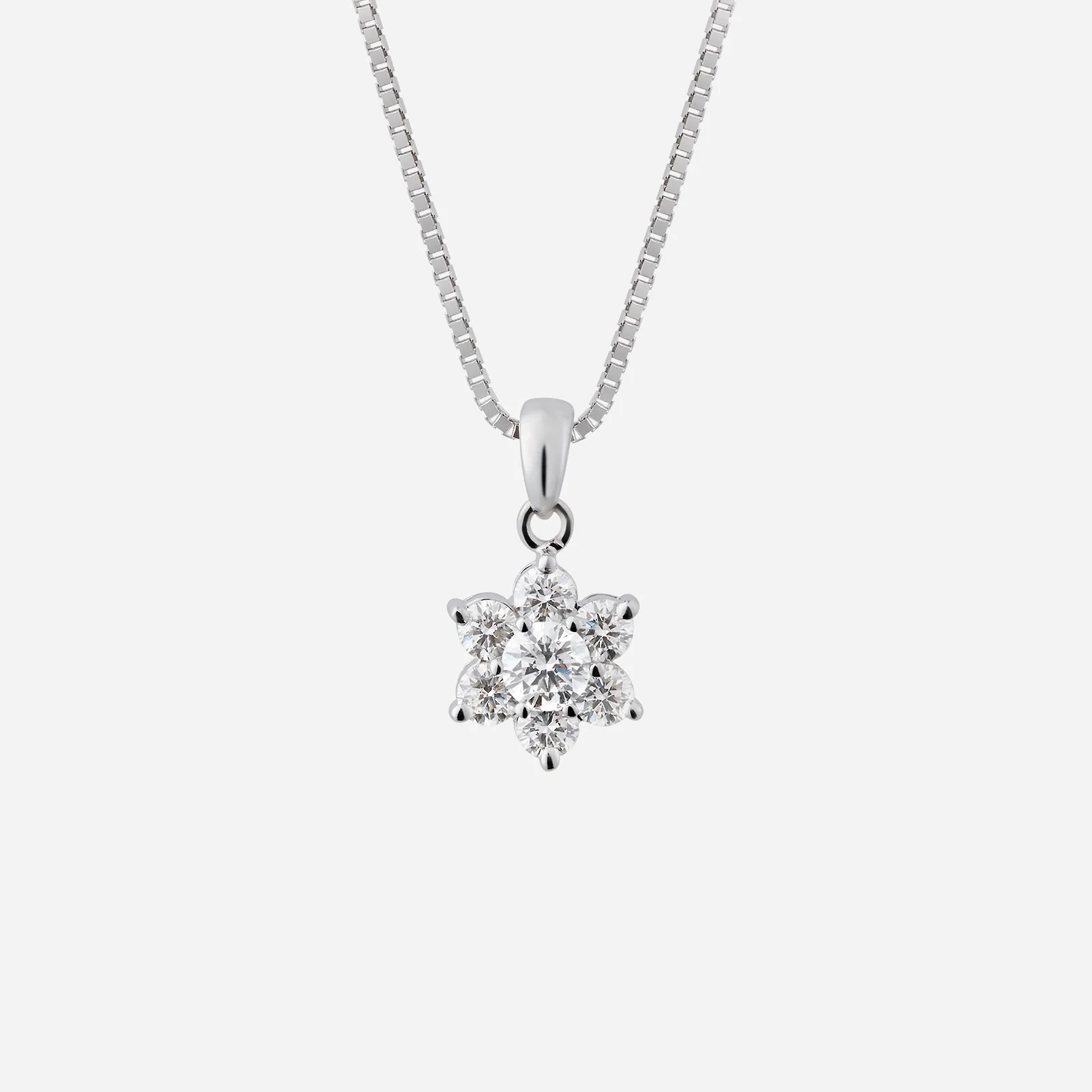 Blossom Diamond Pendant in White Gold (GDIASE122X0386A)