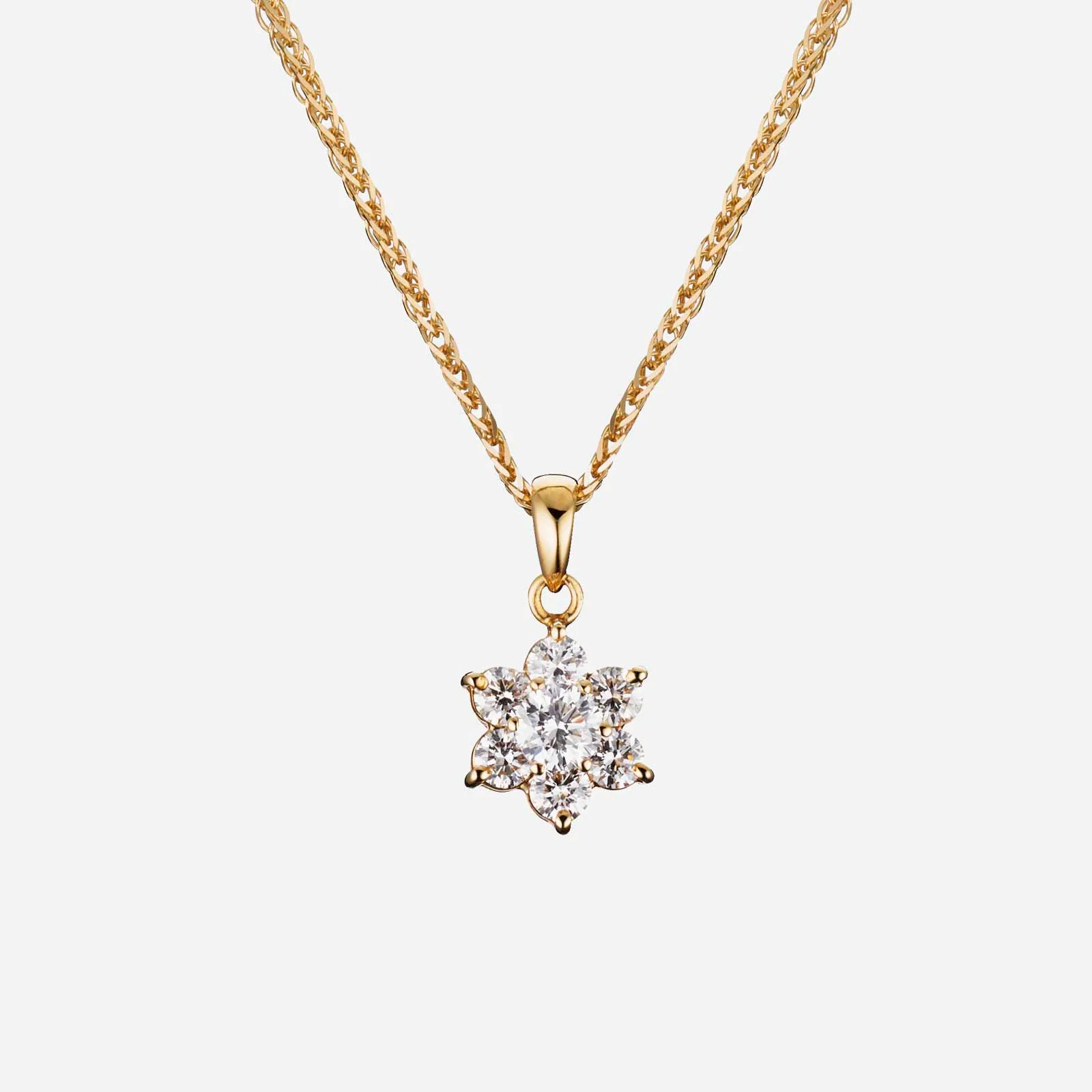 Blossom Diamond Pendant in Yellow Gold (GDIASEY122X1147A)