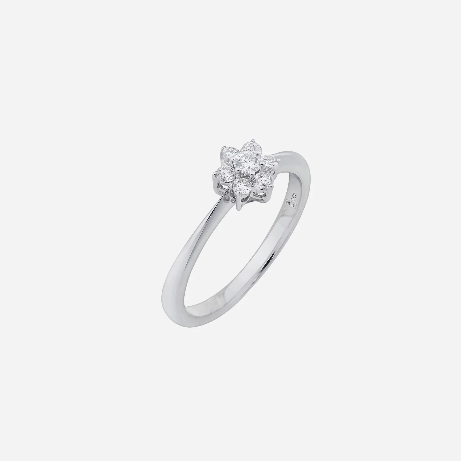 Blossom Diamond Ring in White Gold (ADIASE107X0002A)