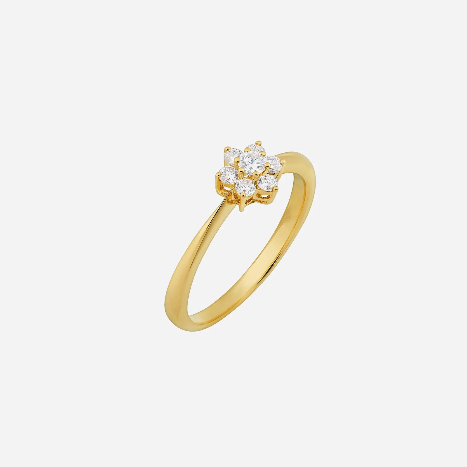 Blossom Diamond Ring in Yellow Gold (ADIASEY107X0672A)