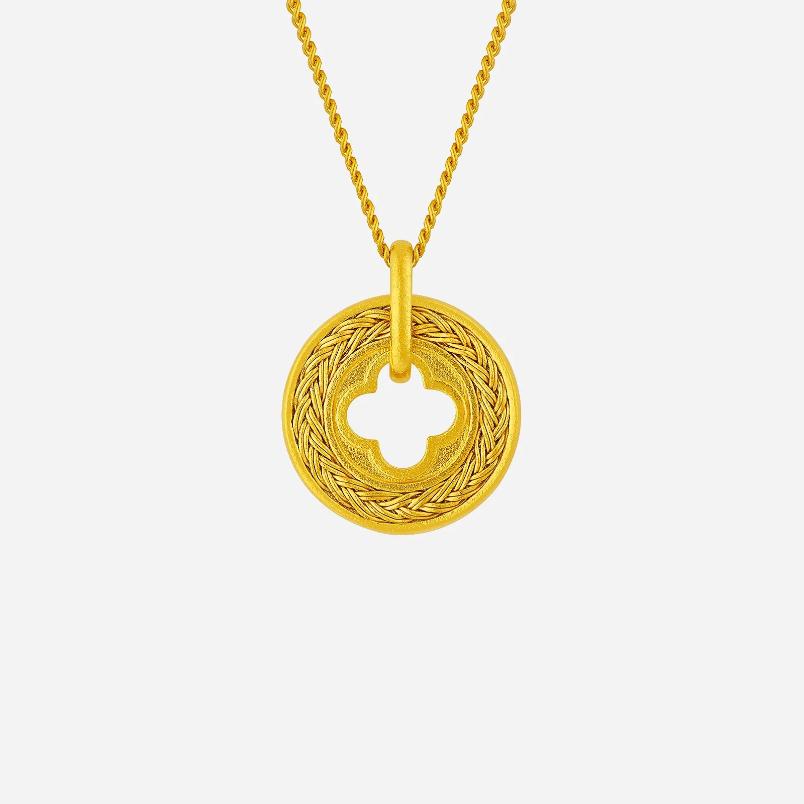 Braid Cornus Pendant in Yellow Gold (G999STYLE1533A)