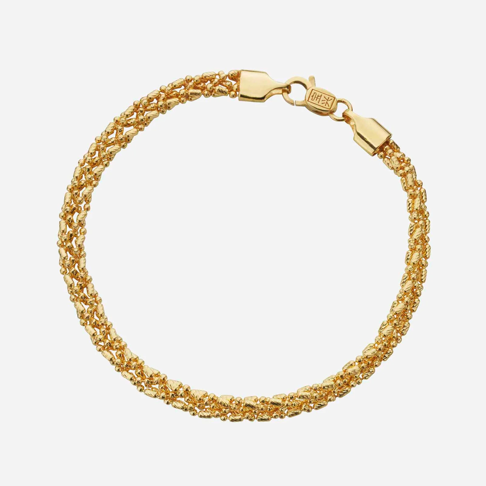 Braided Bead Bracelet in Yellow Gold (EGROUP132G0002A)