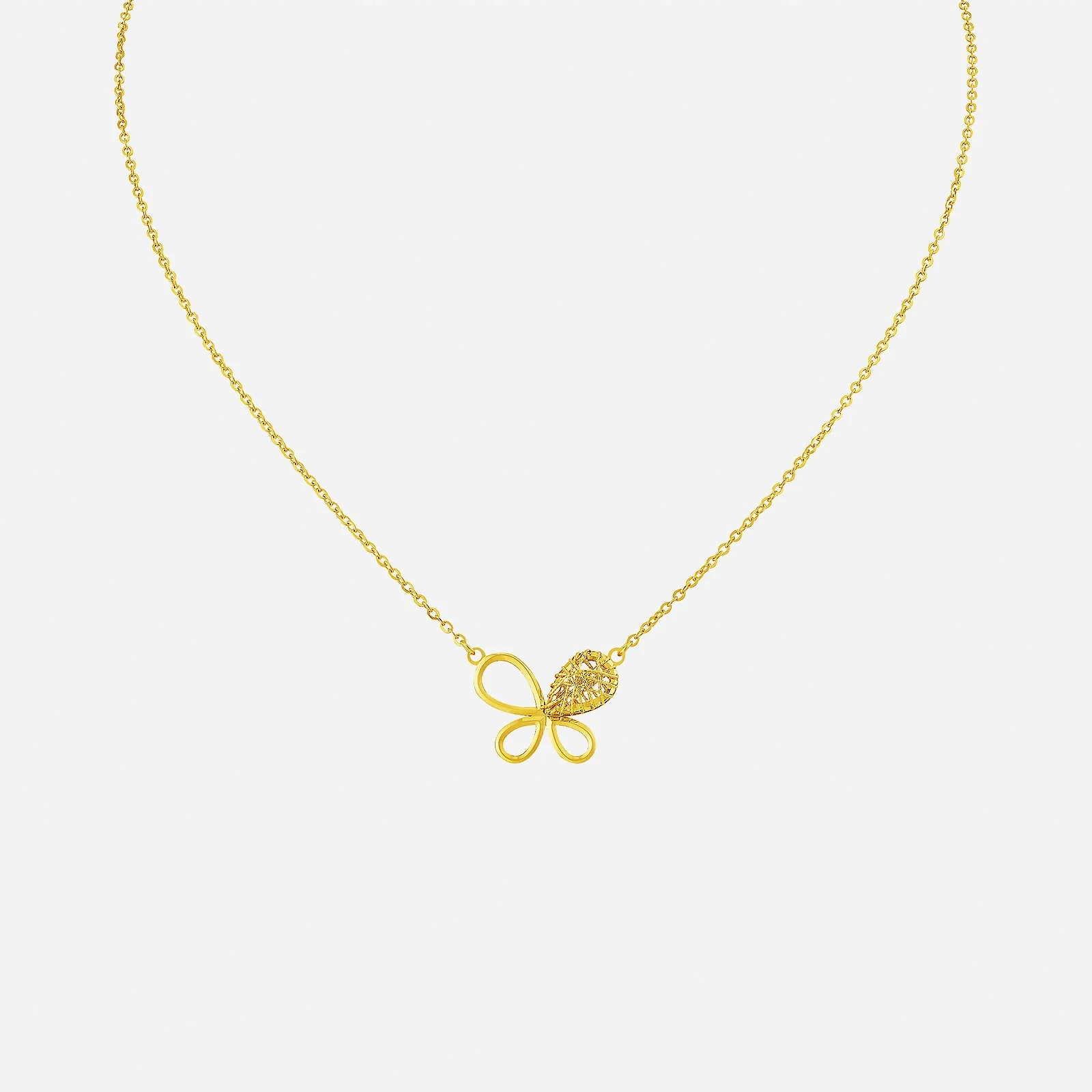 Butterfly Necklace in Yellow Gold (F22KGROUP150V0470A)