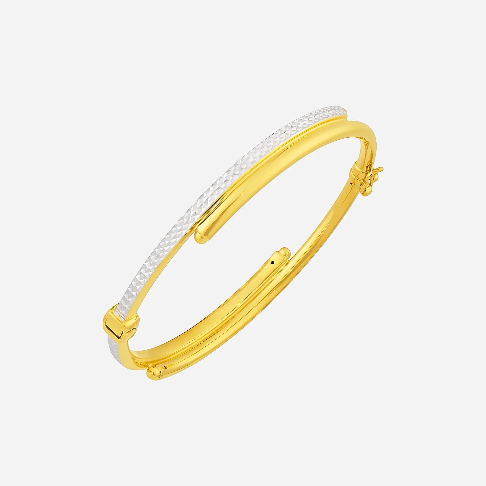 Bypass Bangle in Yellow White Gold (D22KSTYLE0233A)