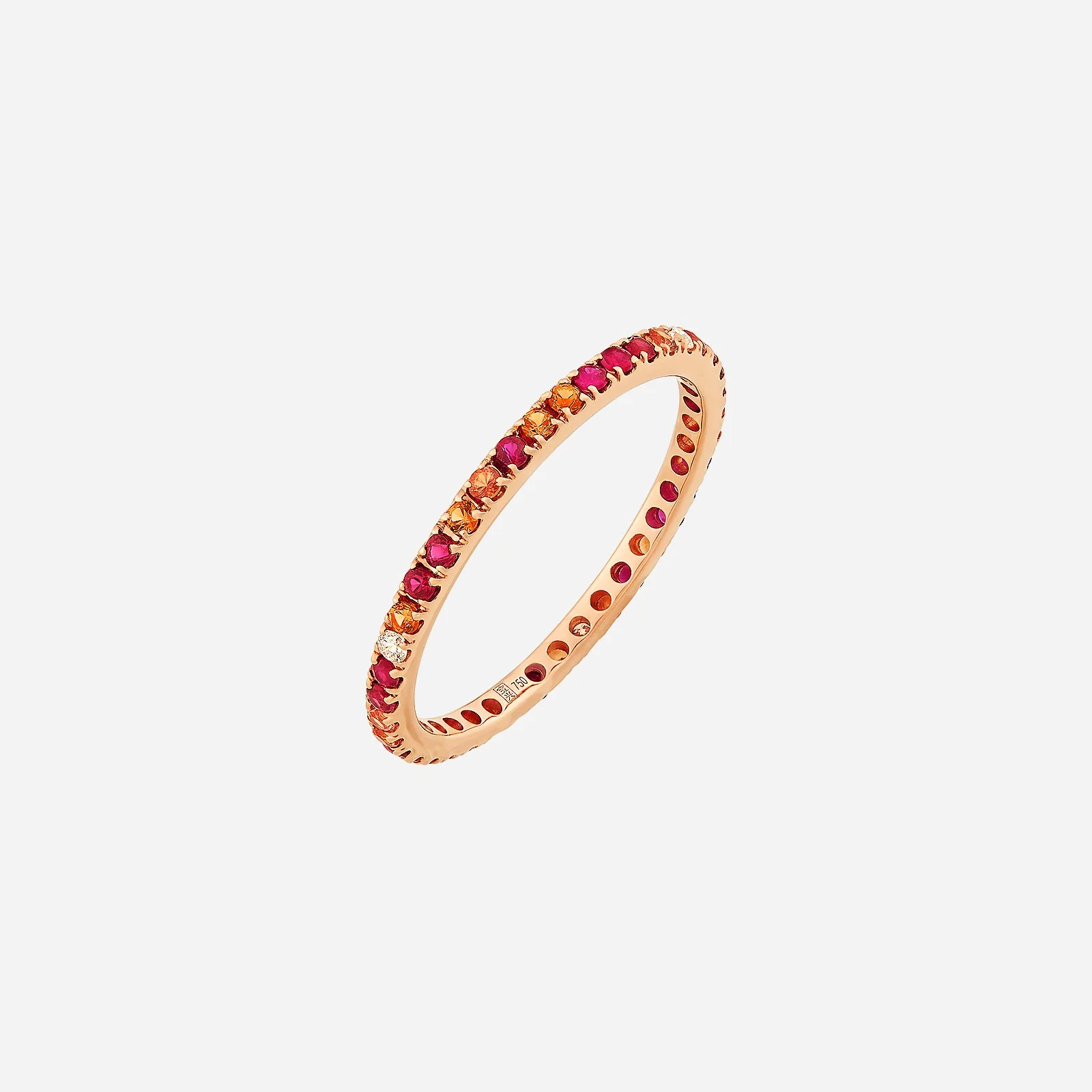 Caramella Gems with Diamond Ring in Rose Gold (AMPSFREESTYLE0996A)