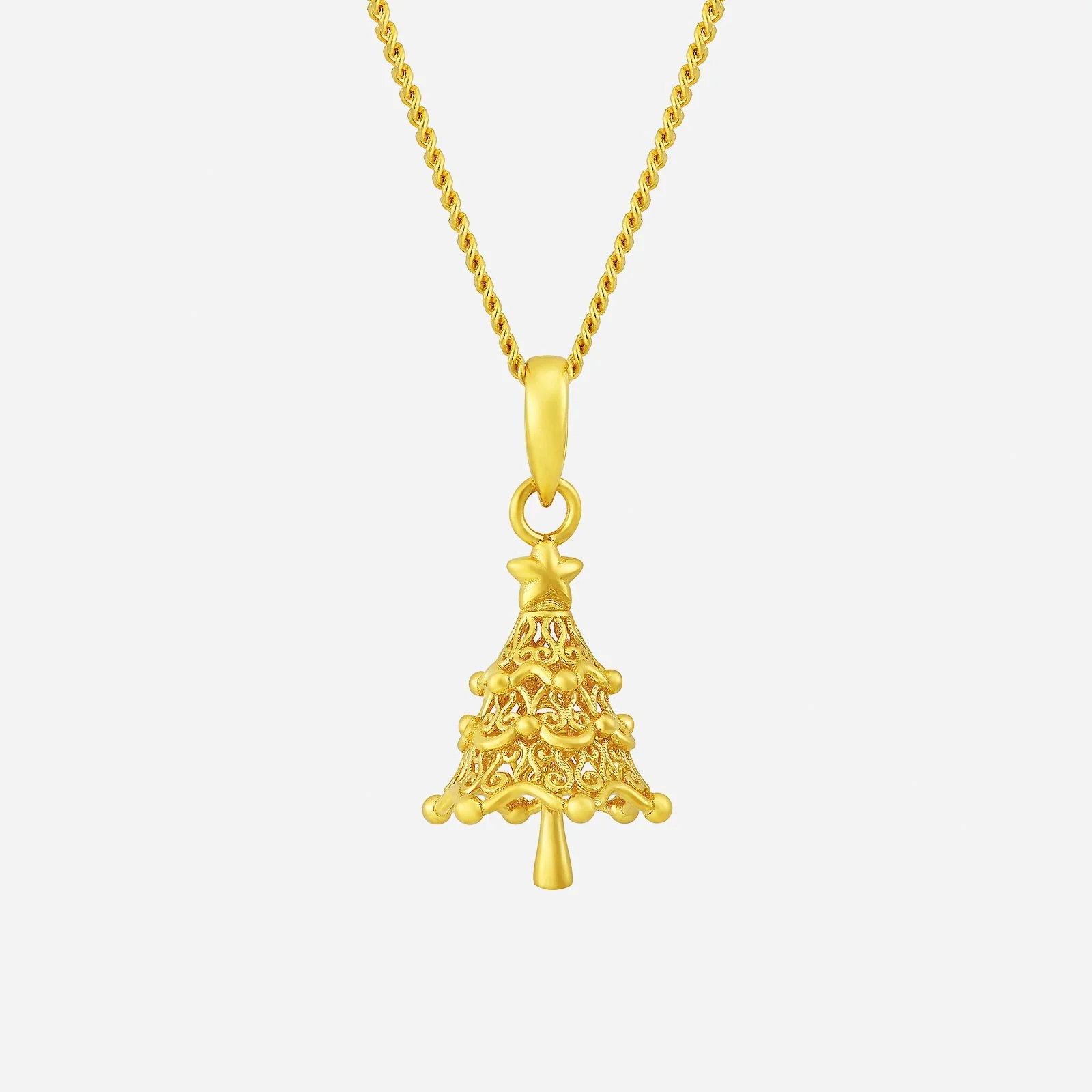 Christmas Tree Pendant in Yellow Gold (G22KSTYLE1666A)