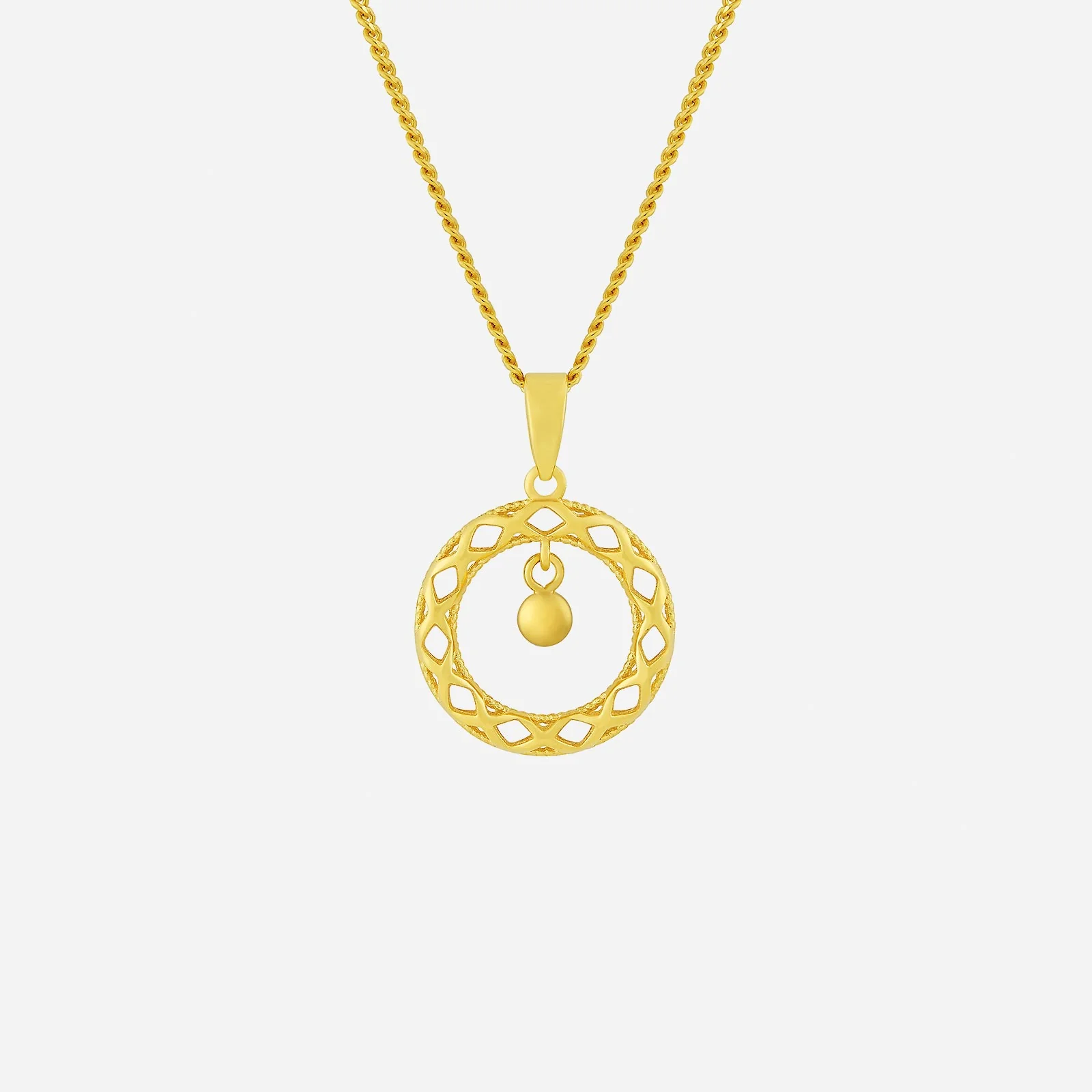 Circle of Chime Pendant in Yellow Gold (G22KSTYLE1689A)