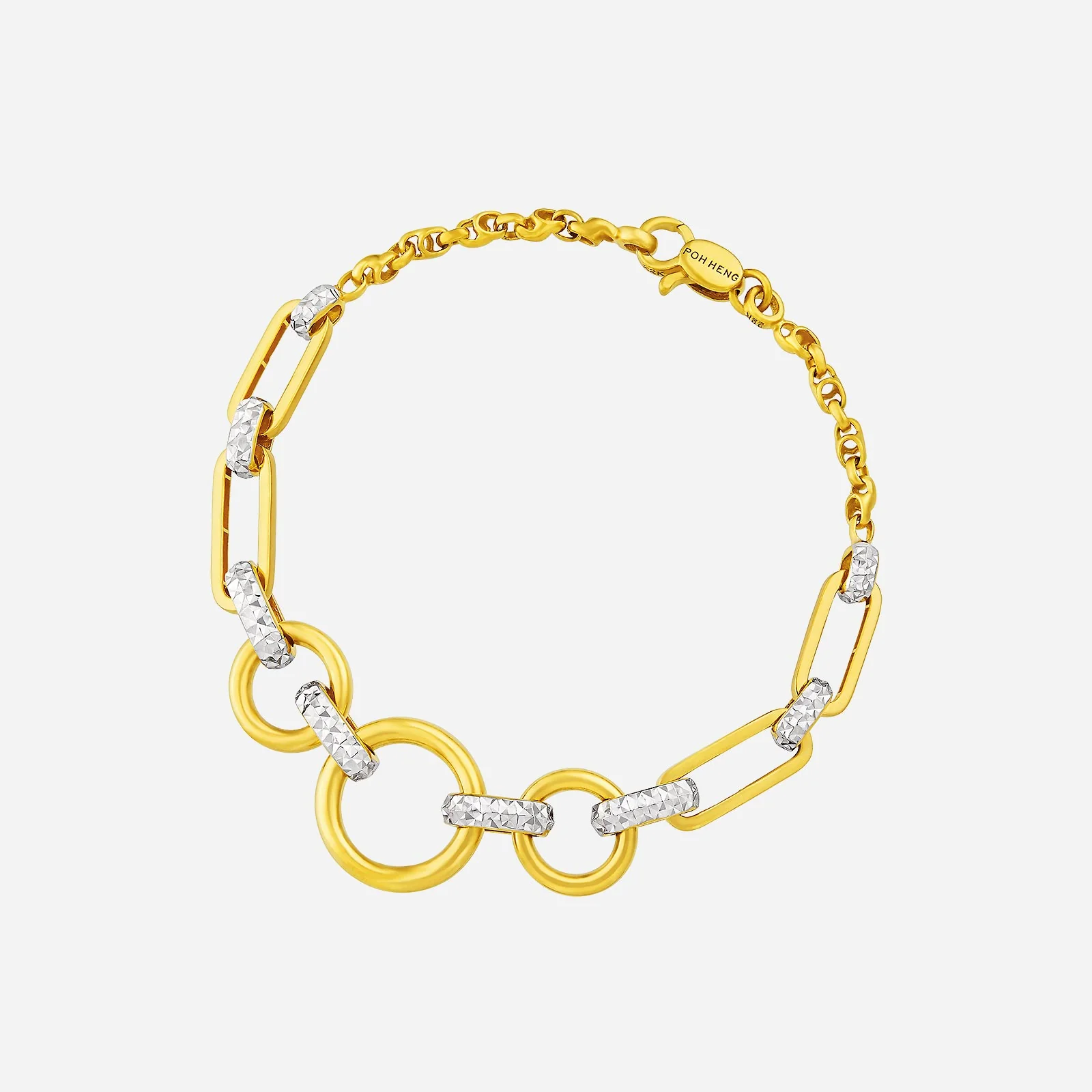 Circle of Glamour Bracelet in Yellow White Gold	 (E22KGROUP236V0676A)