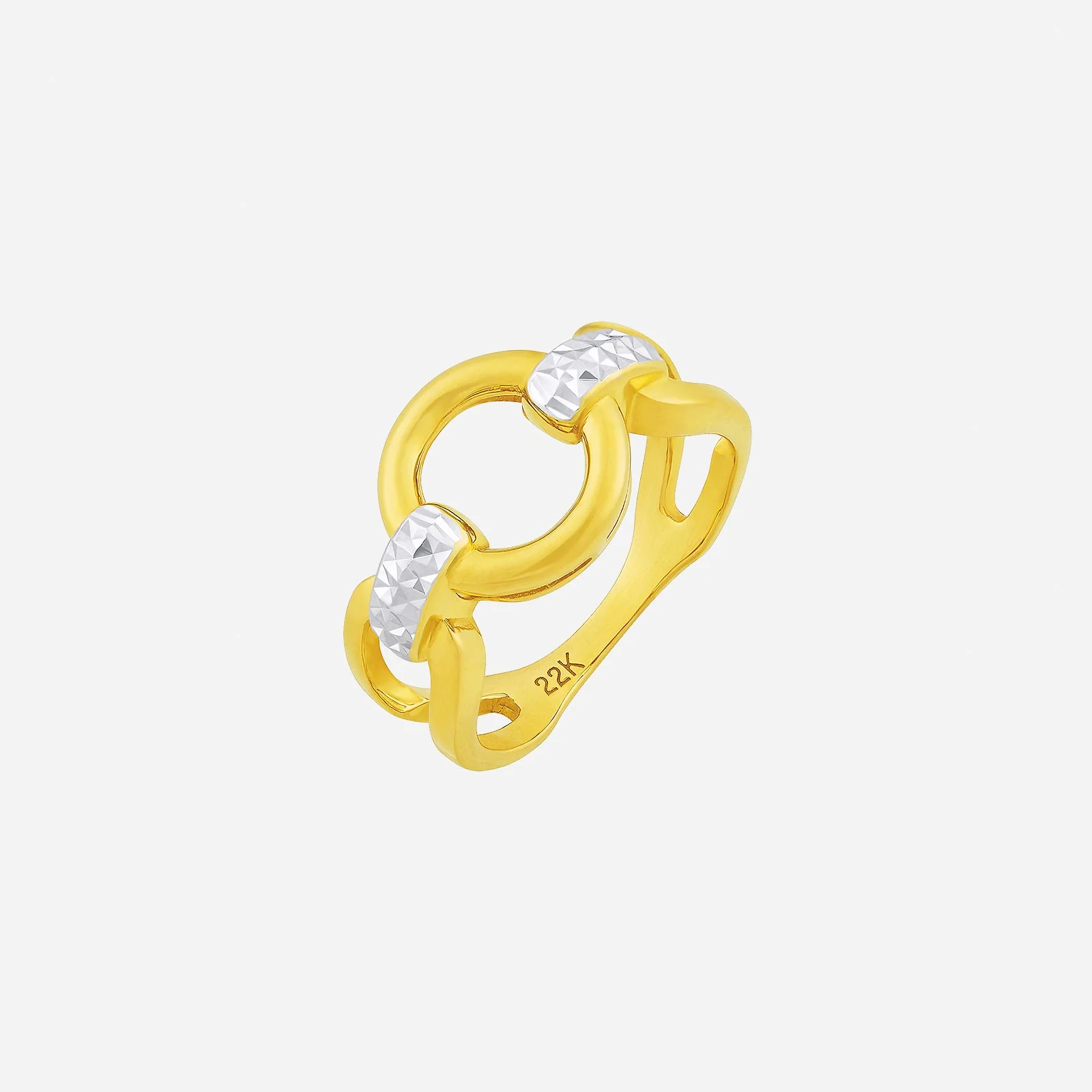 Circle of Glamour Ring in Yellow White Gold (A22KGROUP236V1107A)