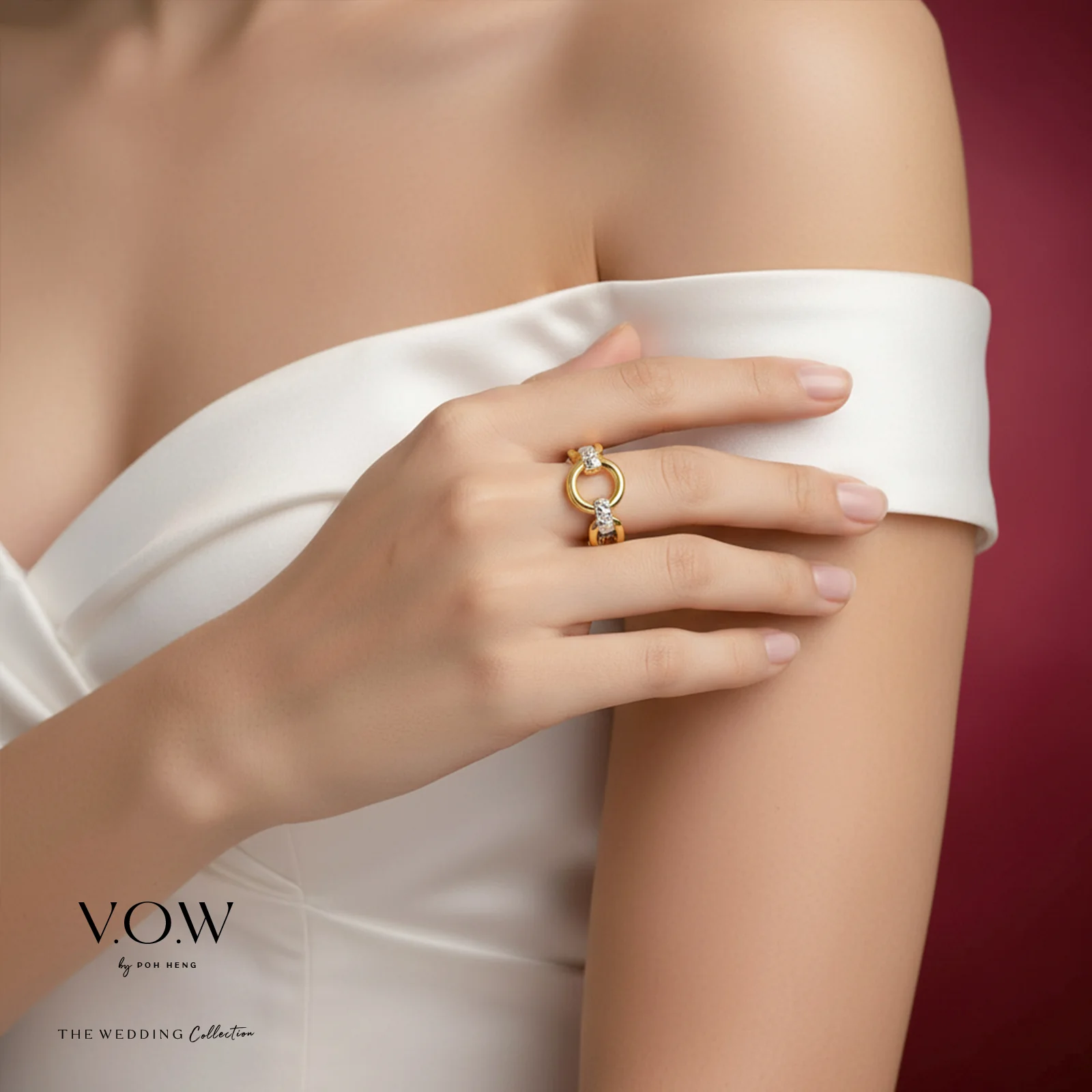 Circle of Glamour Ring in Yellow White Gold (A22KGROUP236V1107A) - Image 2