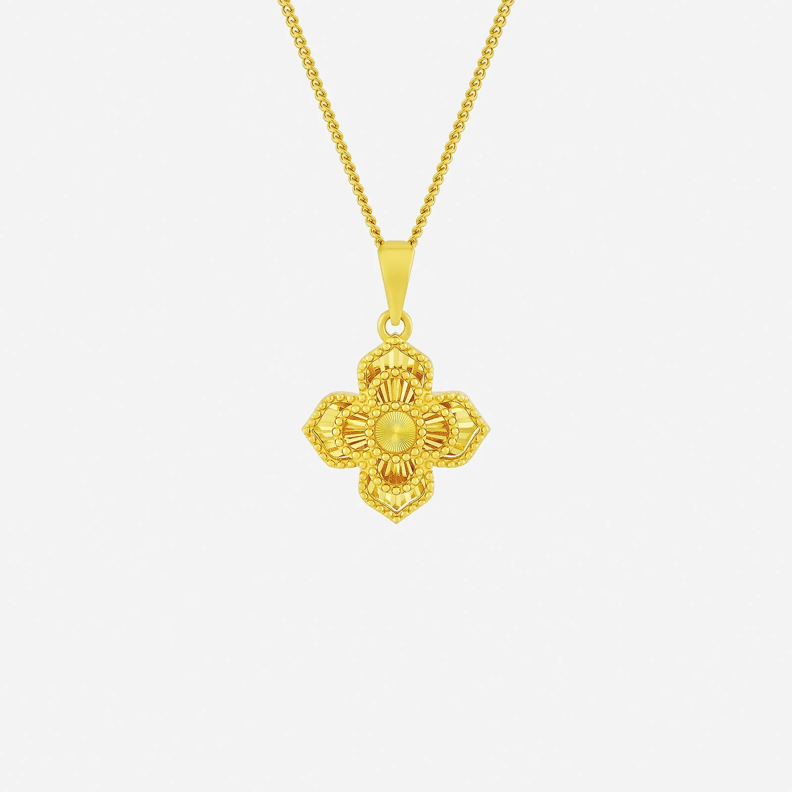 Cornus in Bloom Pendant in Yellow Gold (G22KSTYLE1851A)
