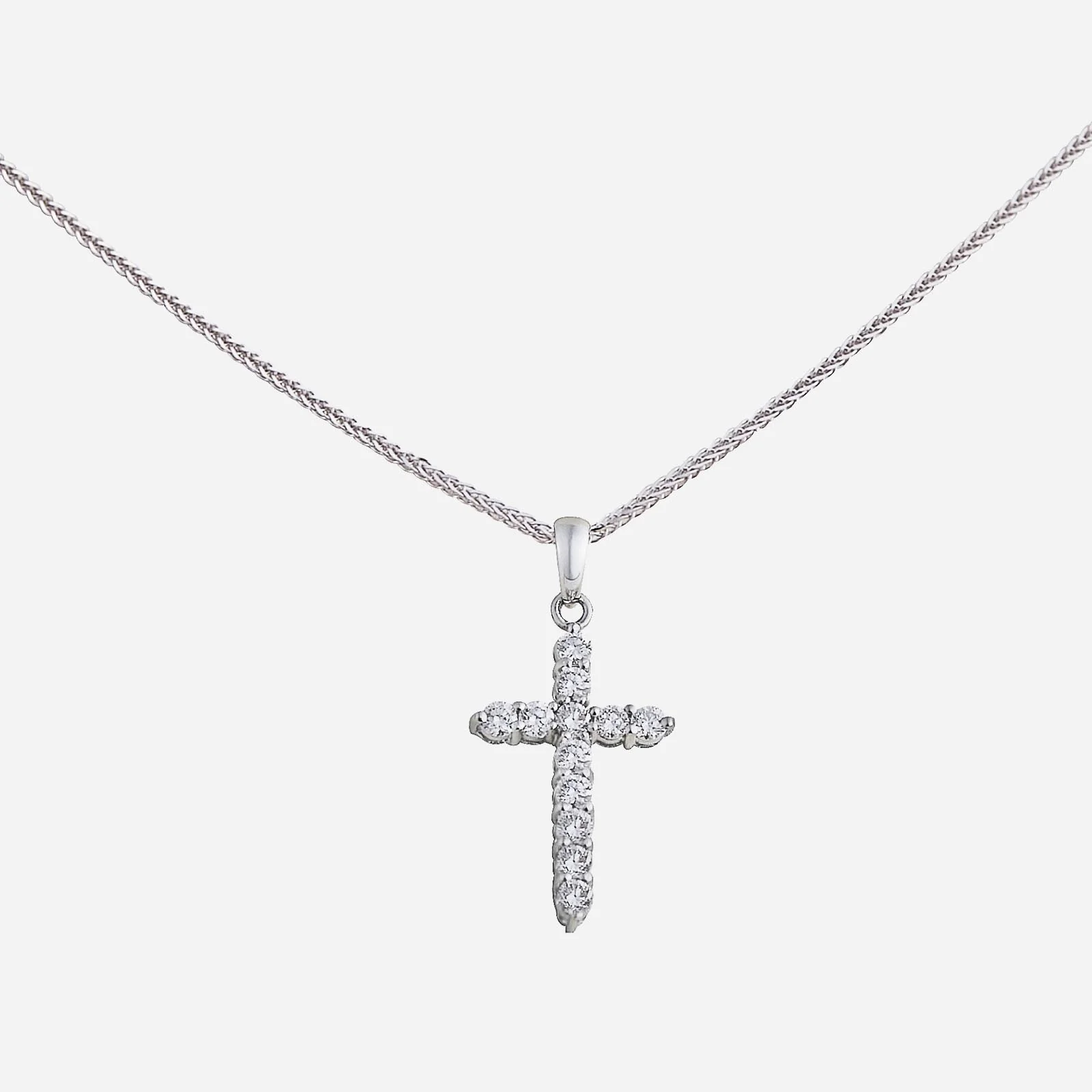 Cross Diamond Pendant in White Gold (GCROSS703X0002A)