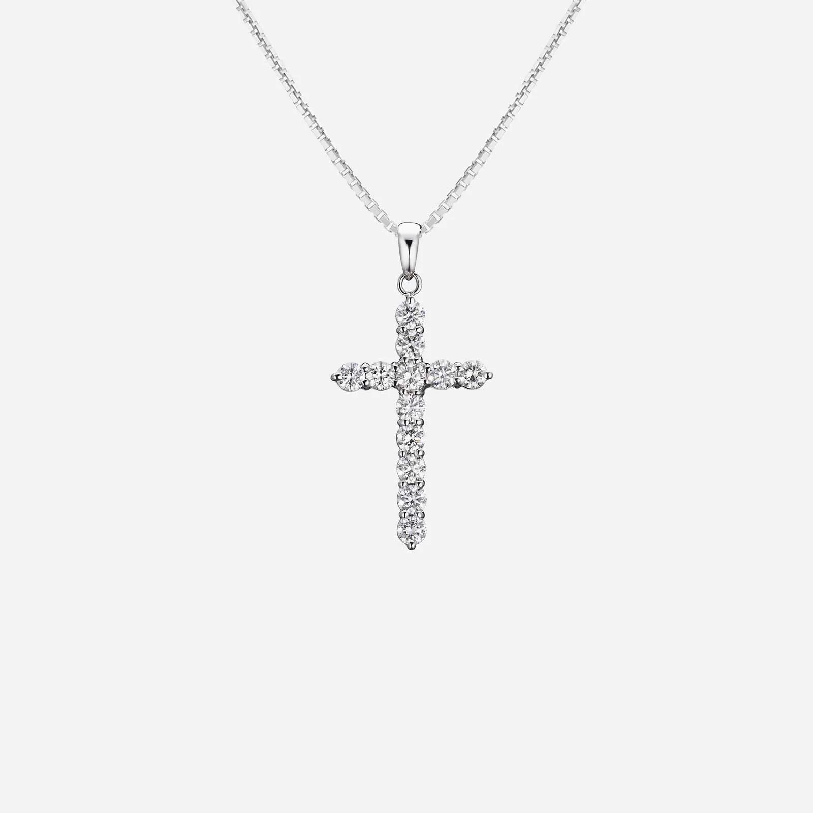 Cross Diamond Pendant in White Gold (GCROSS707X0002A)
