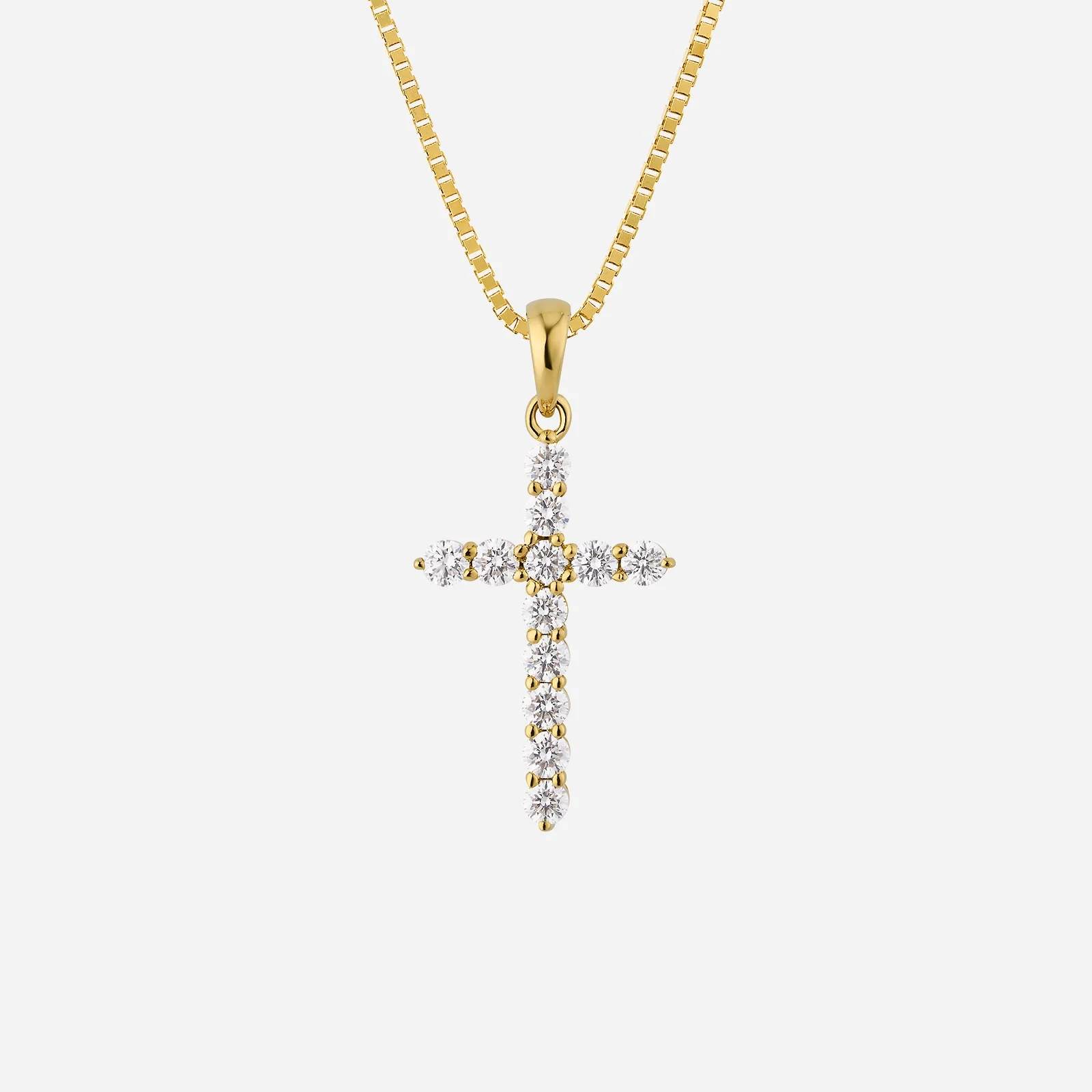 Cross Diamond Pendant in Yellow Gold (GDIACROSSY703X1144A)