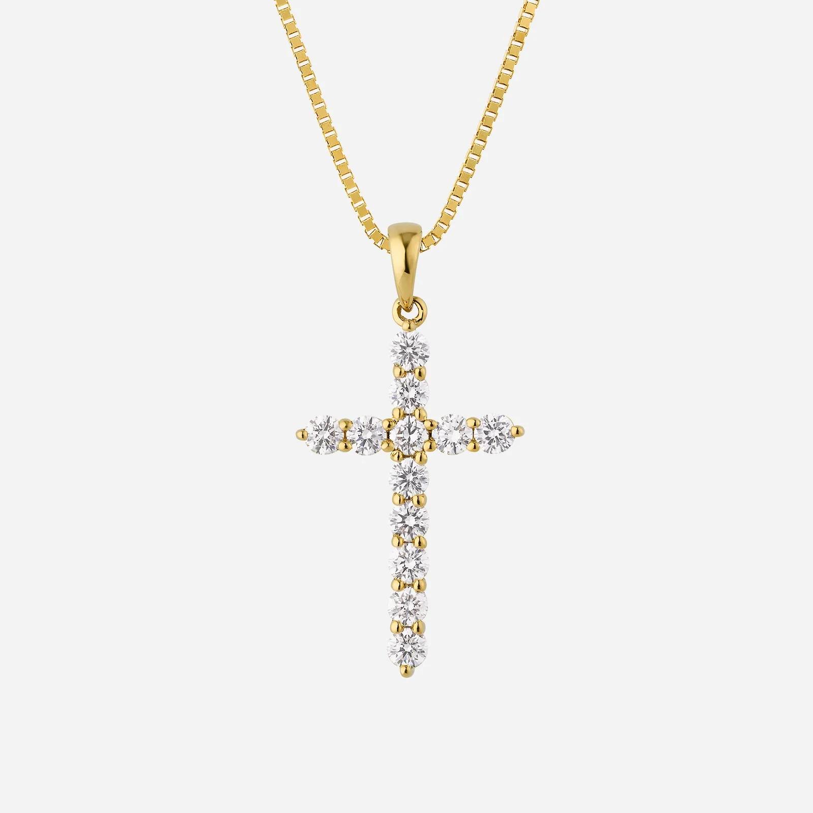 Cross Diamond Pendant in Yellow Gold (GDIACROSSY707X1145A)