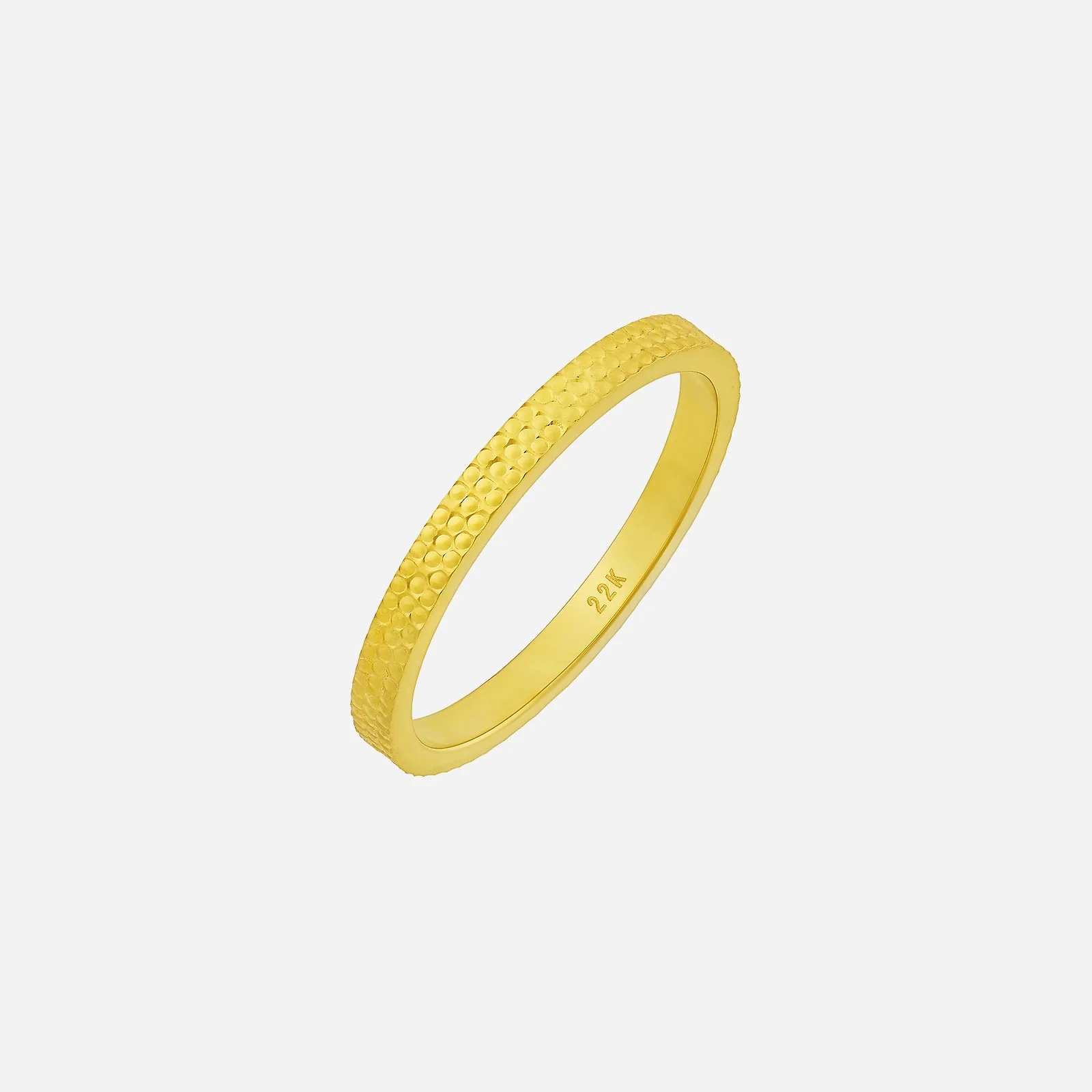 Crushed Ice Band in Yellow Gold (C22KSTYLE0914A)