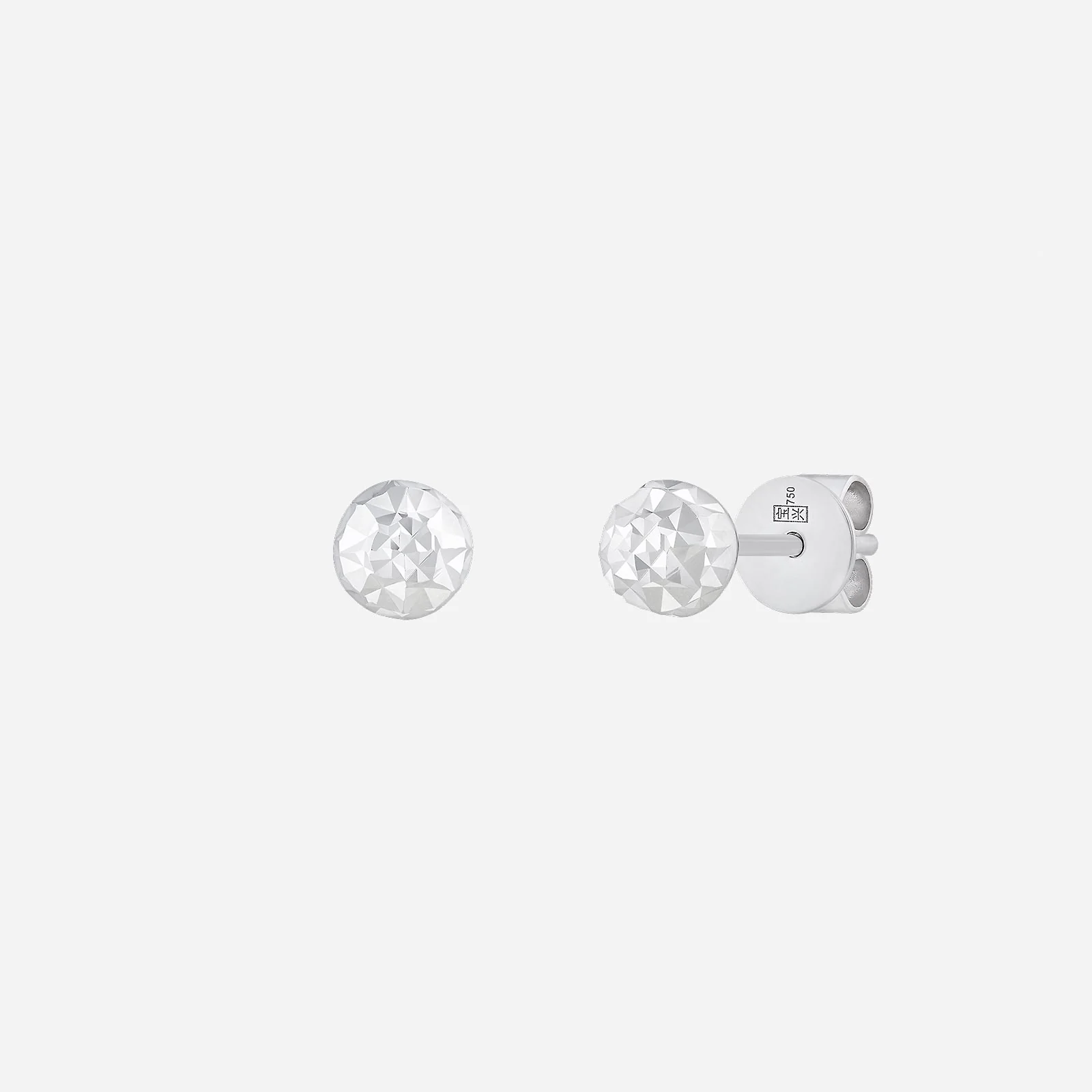 Cut Beads Earrings in White Gold (H750STYLE1428A)