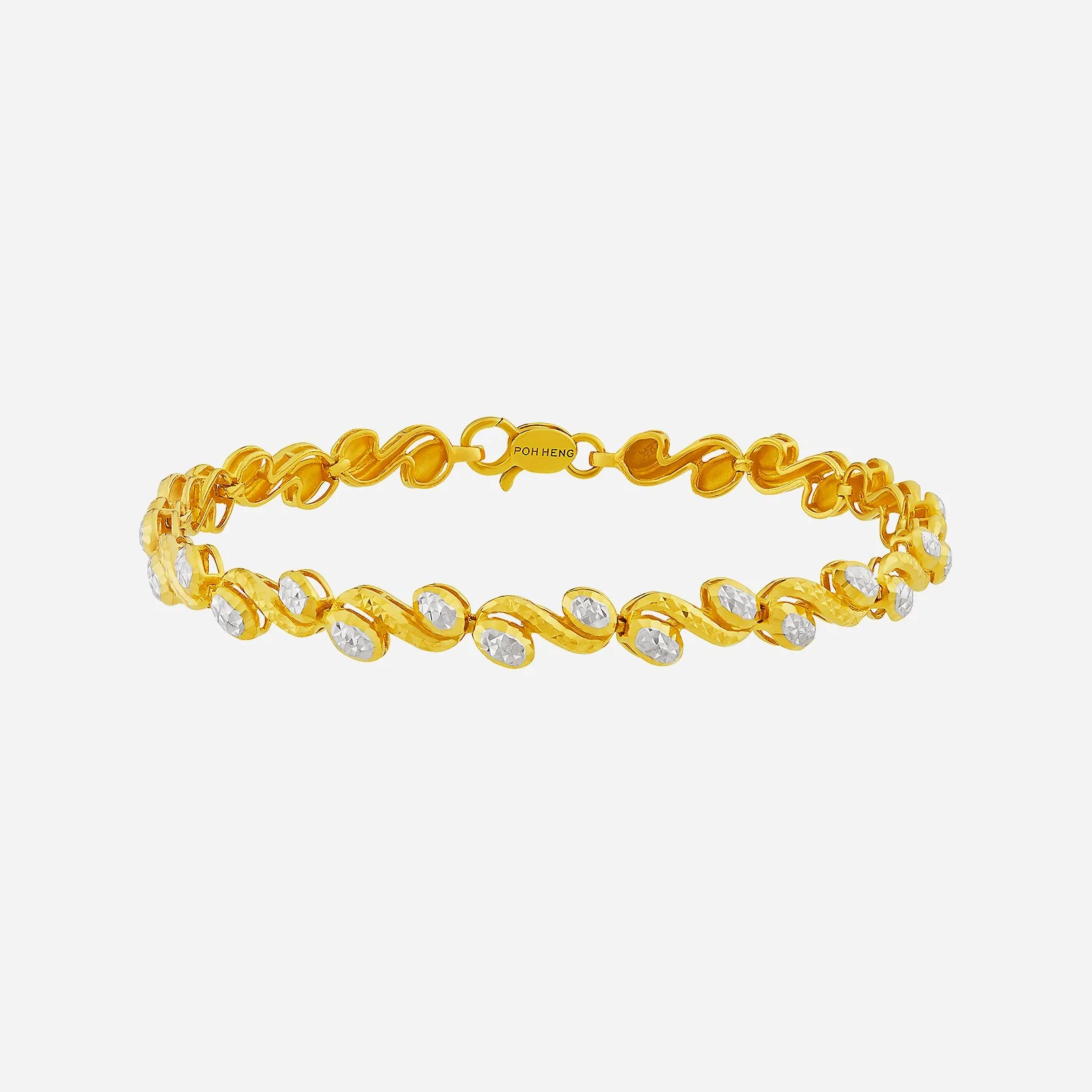 Dainty Bracelet in Yellow White Gold (E22KSTYLE0595A)