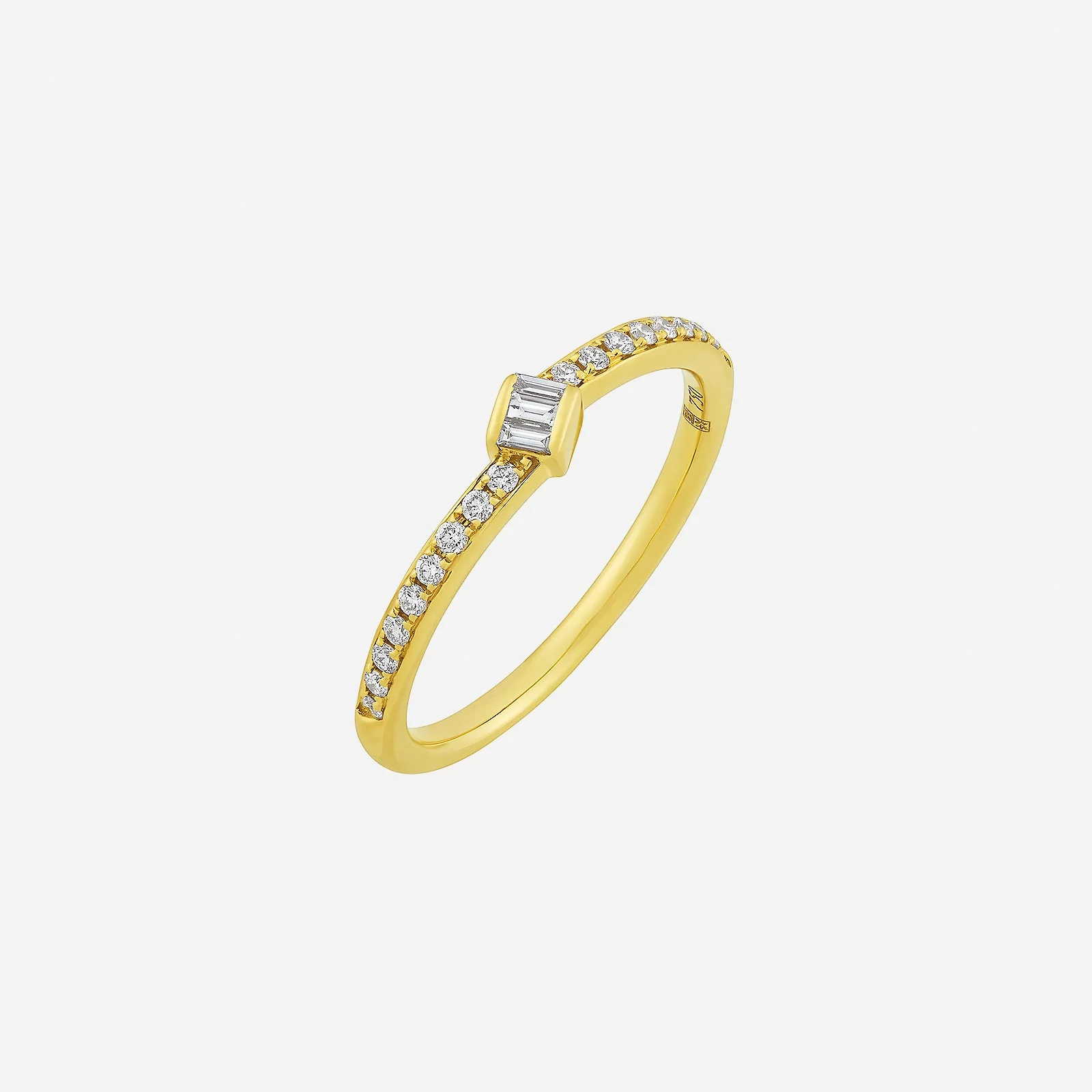 Dainty Diamond Ring in Yellow Gold (ADIAFREESTYLEY1012A)