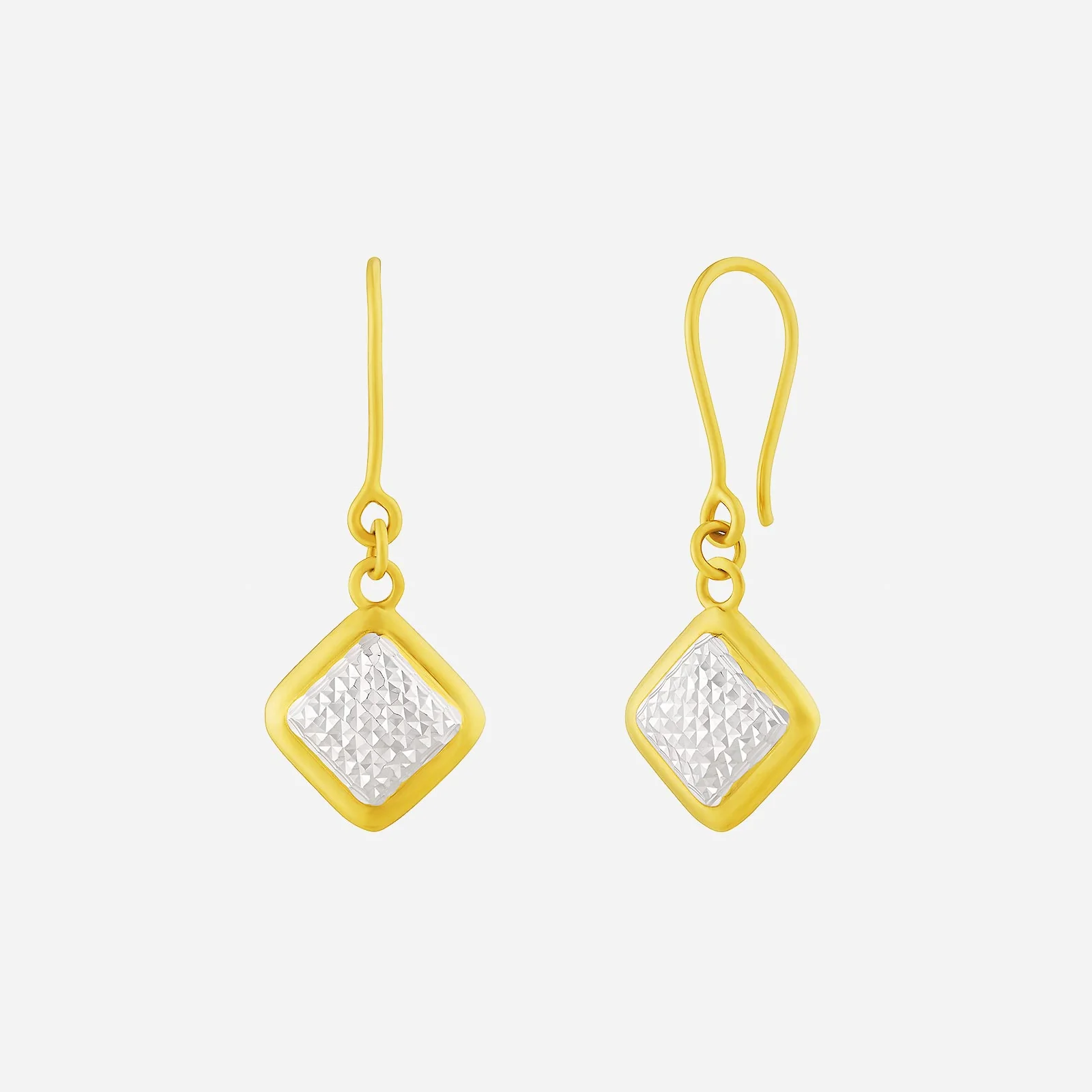 Dangling Earrings in Yellow White Gold (H22KSTYLE1532A)