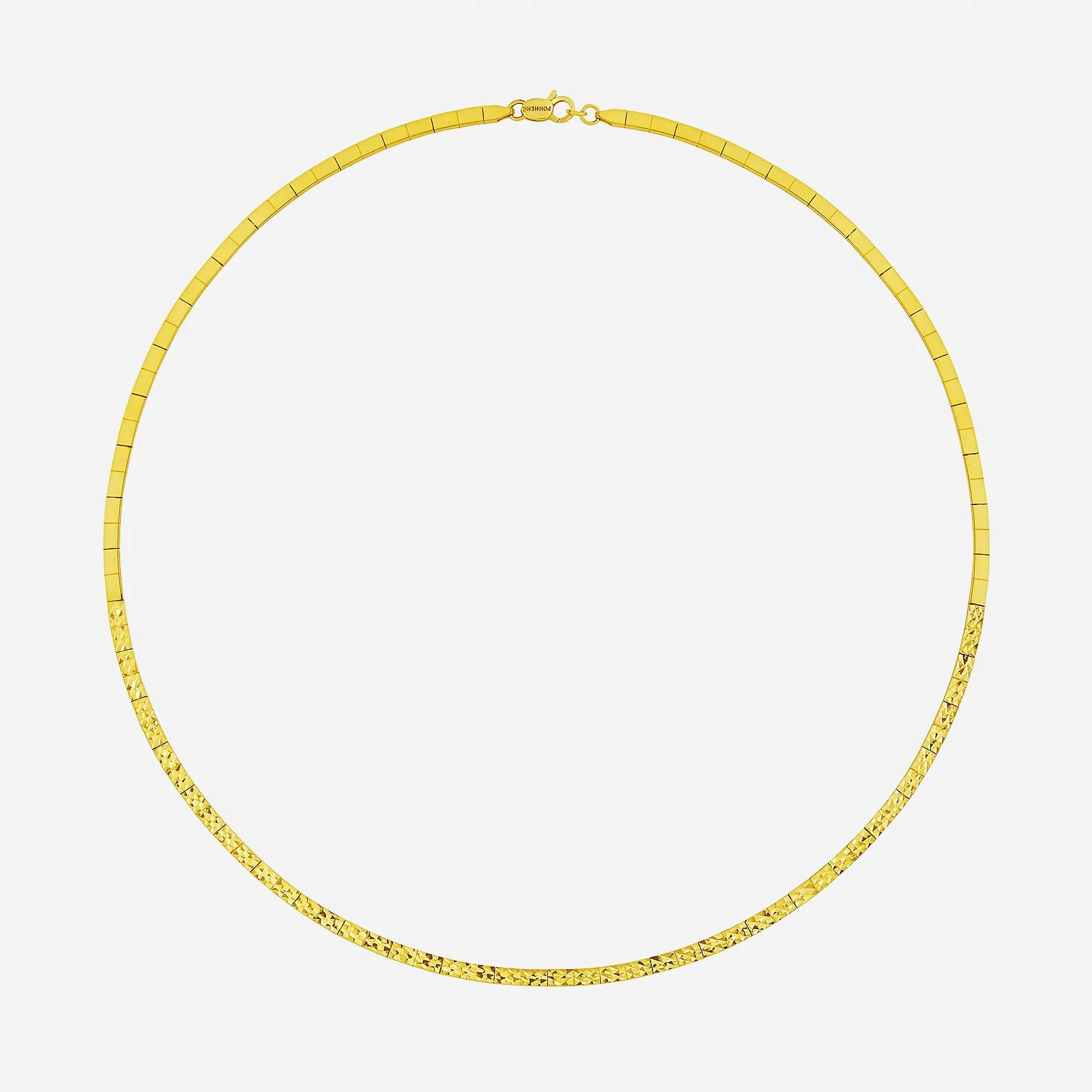 Dazzle Textured Link Necklace in Yellow Gold (F22KGROUP223V0529A)