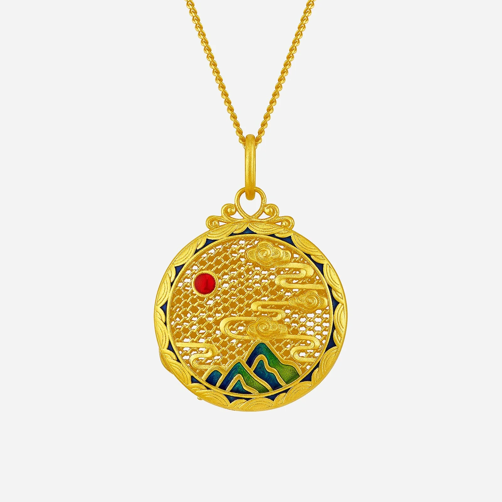 Deer Pendant in Yellow Gold (G999STYLE1561A) - Image 2
