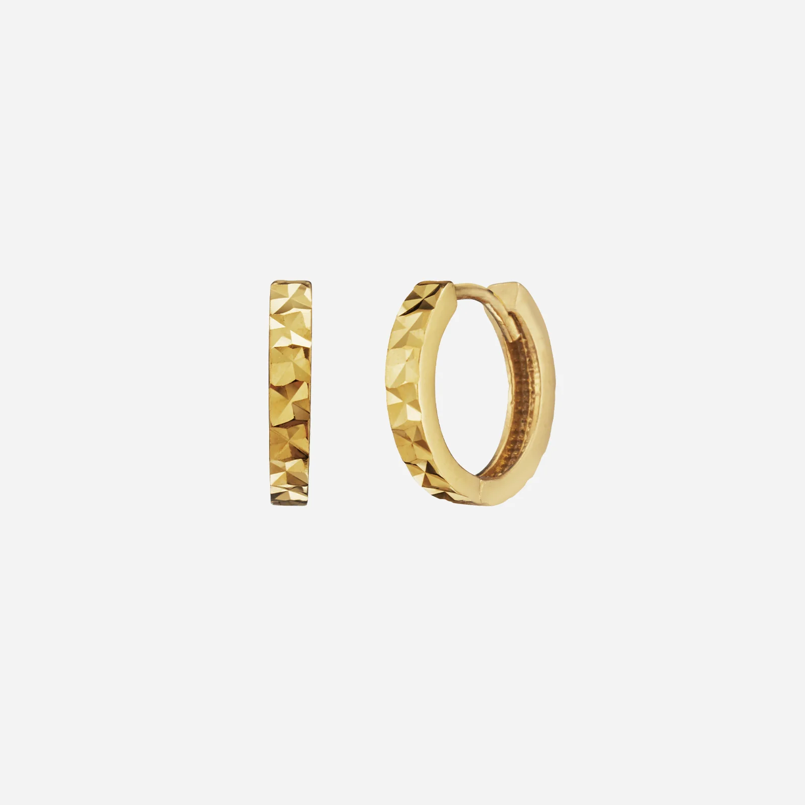 Diamond Cut Earrings in Yellow Gold (HSTYLE0564A)