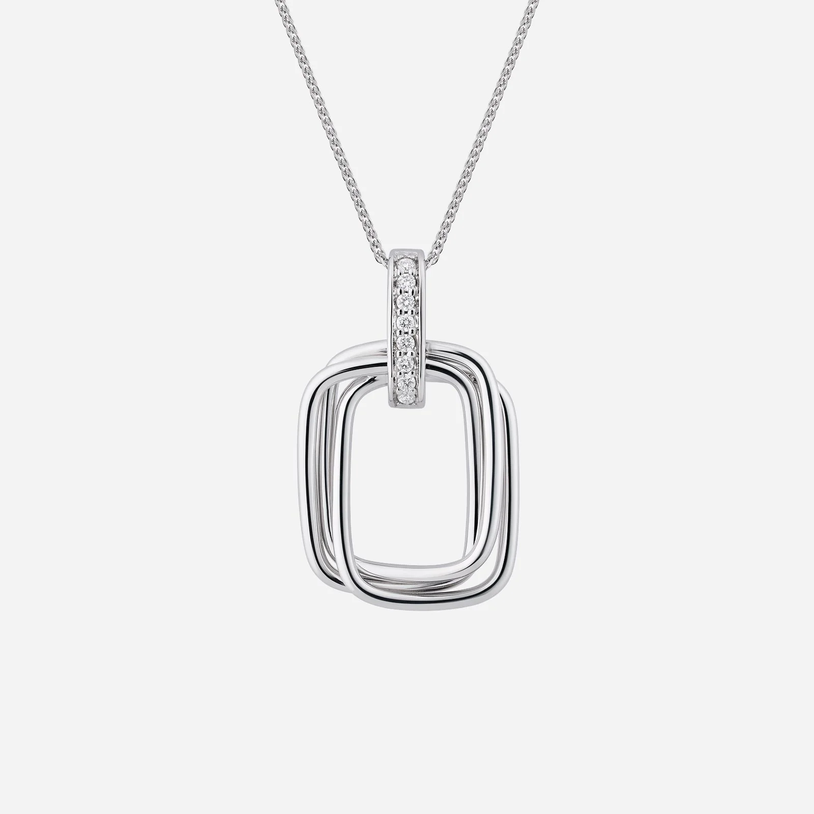 Diamond Pendant in White Gold (GDIAGROUP100V1385A)