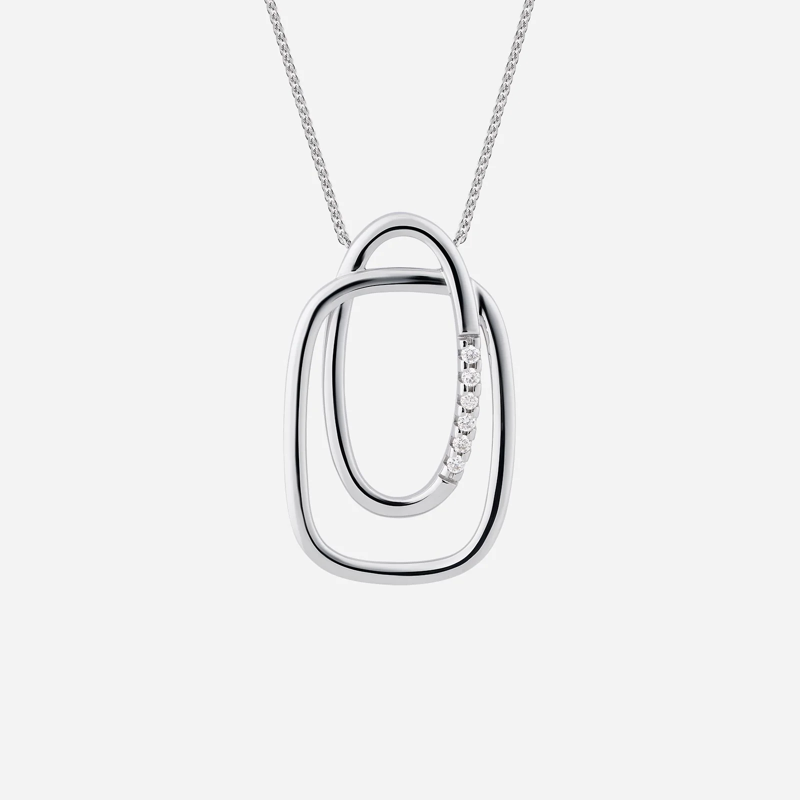 Diamond Pendant in White Gold (GDIASTYLE1386A)