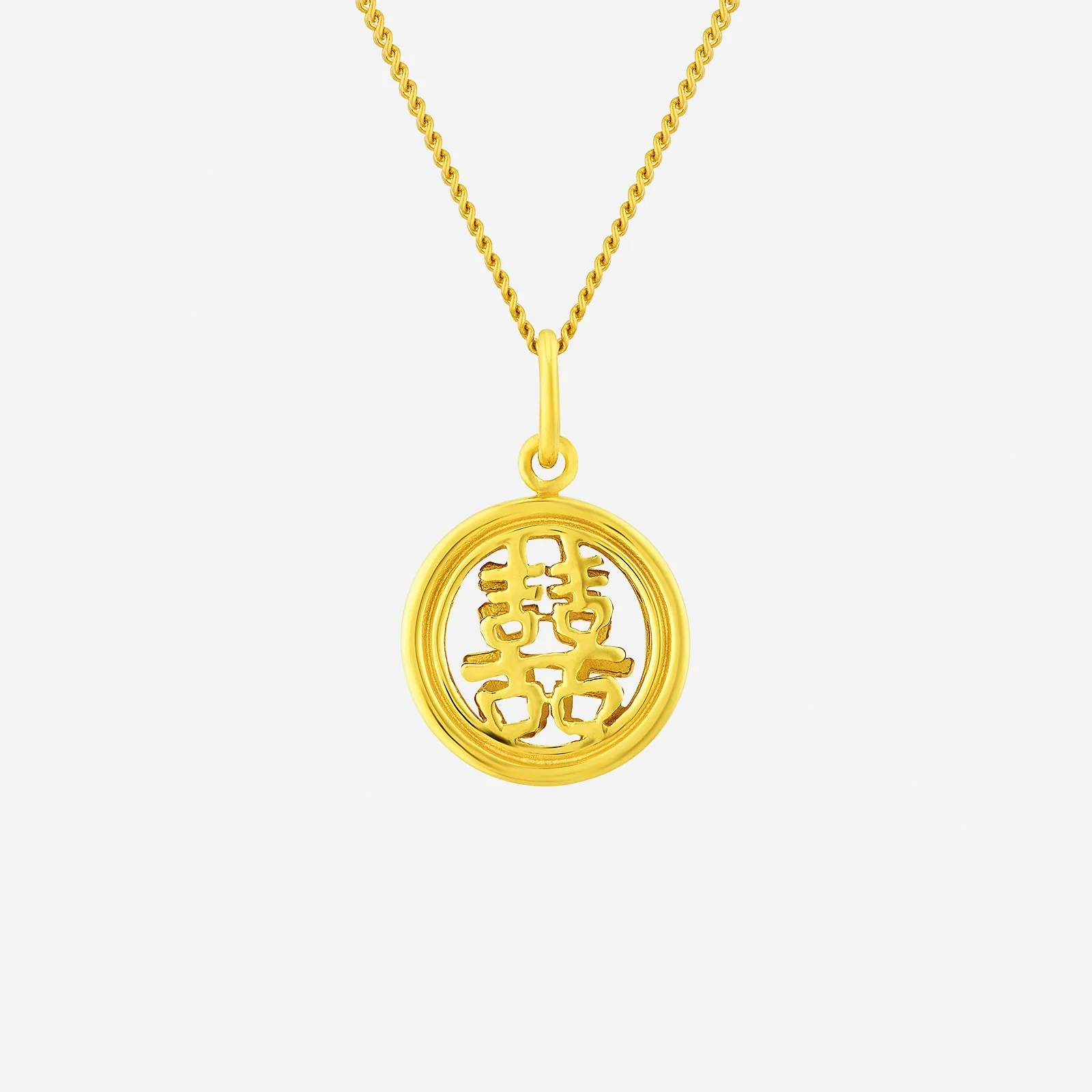 Double Happiness Pendant in Yellow Gold (G22KSTYLE1571A)