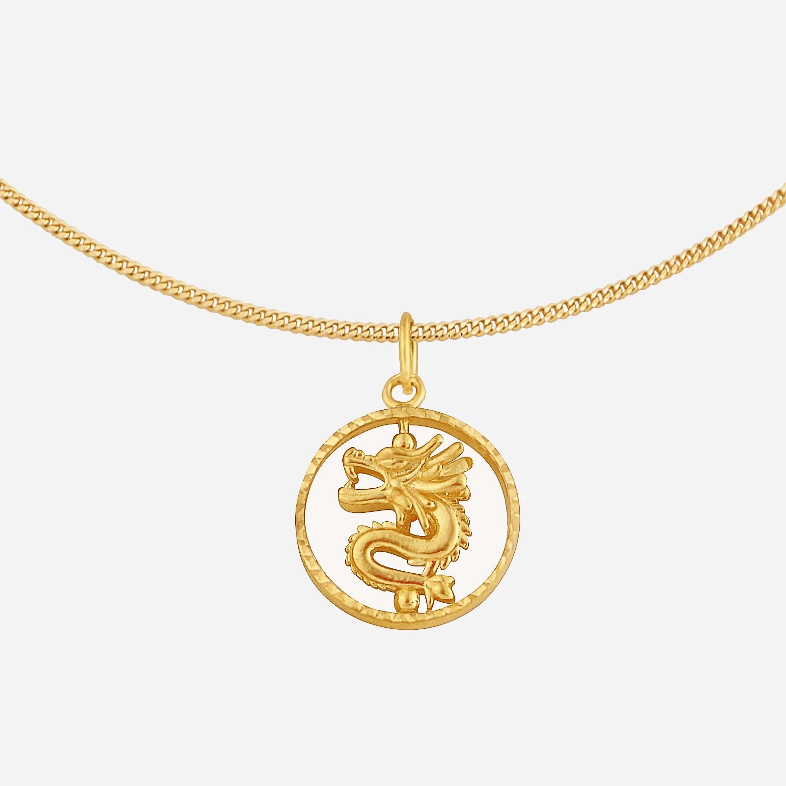 Dragon Pendant in Yellow Gold (G22KZODIAC173051208A)