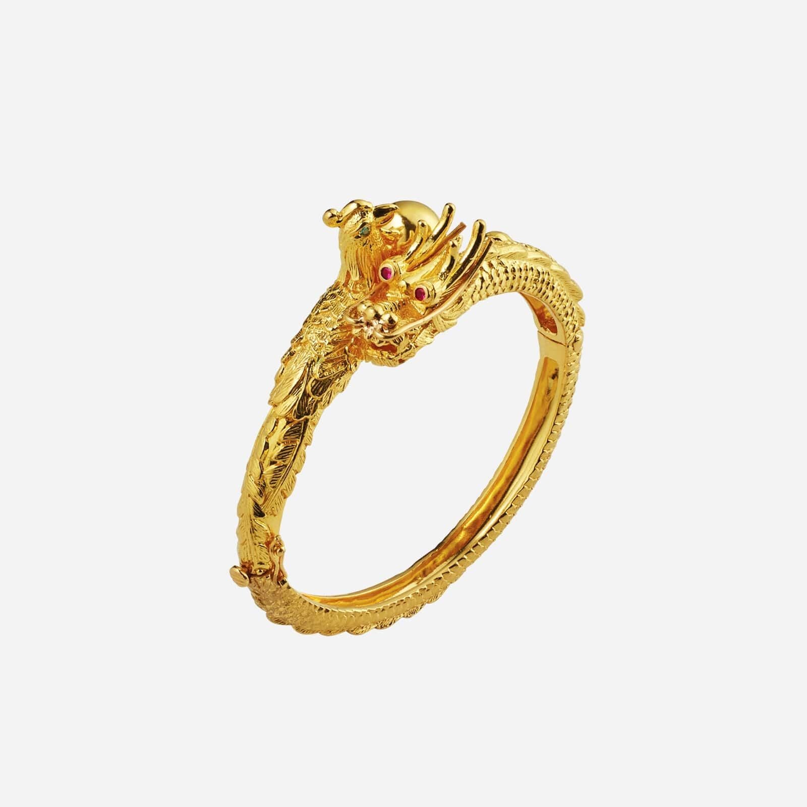 Dragon Phoenix Bangle in Yellow Gold (DSTYLES200S0028A)