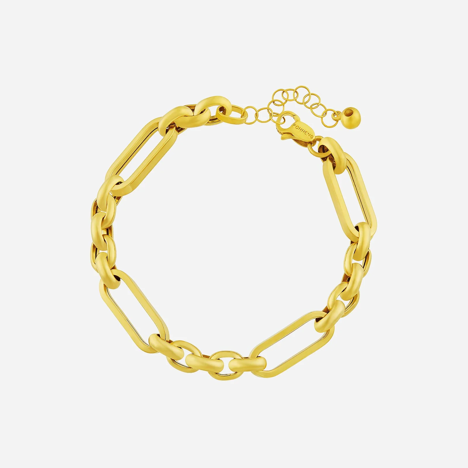 Dual Belcher Chain Bracelet in Yellow Gold (E22KSTYLE0616A)