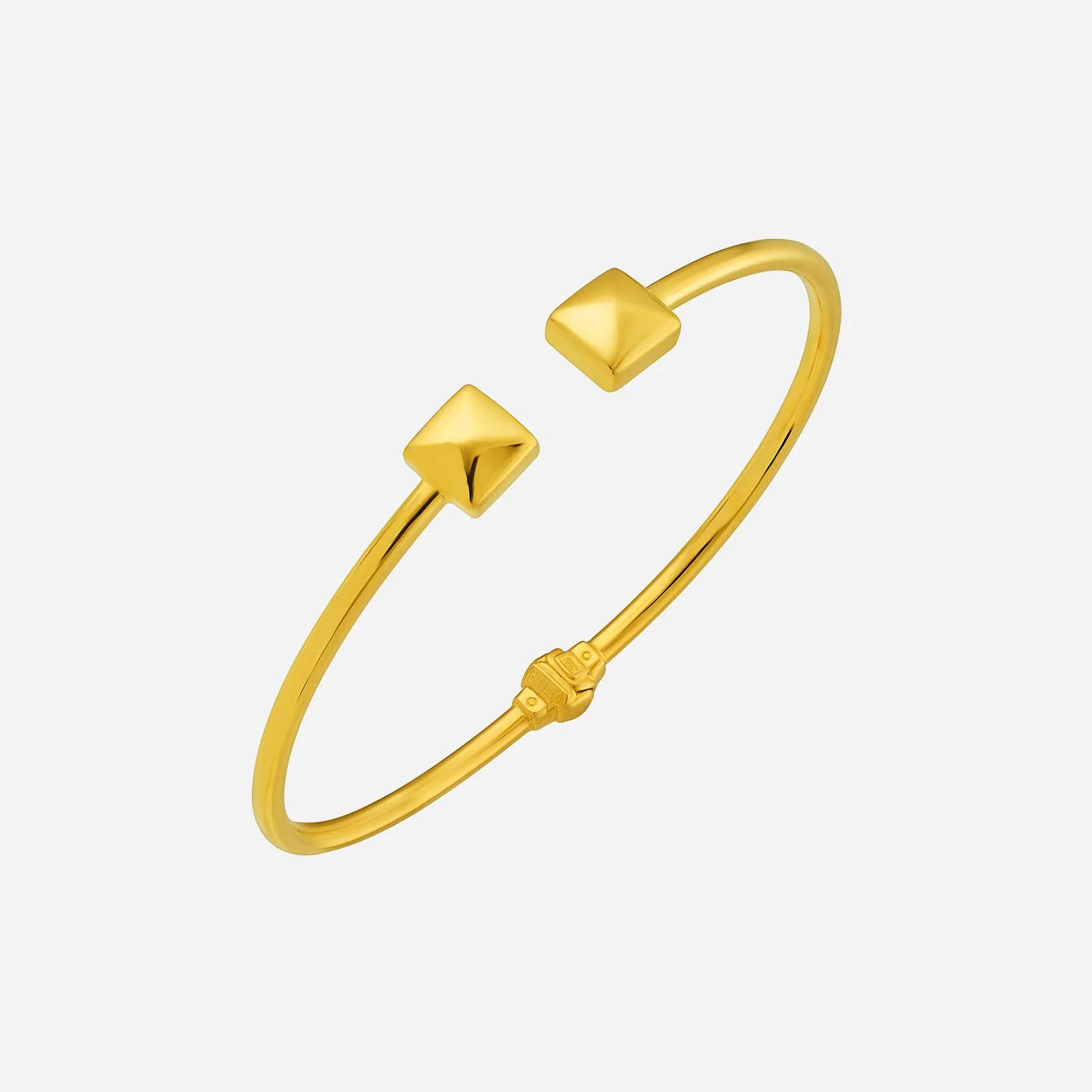 Duo Cube Bangle in Yellow Gold (D22KSTYLE0206A)