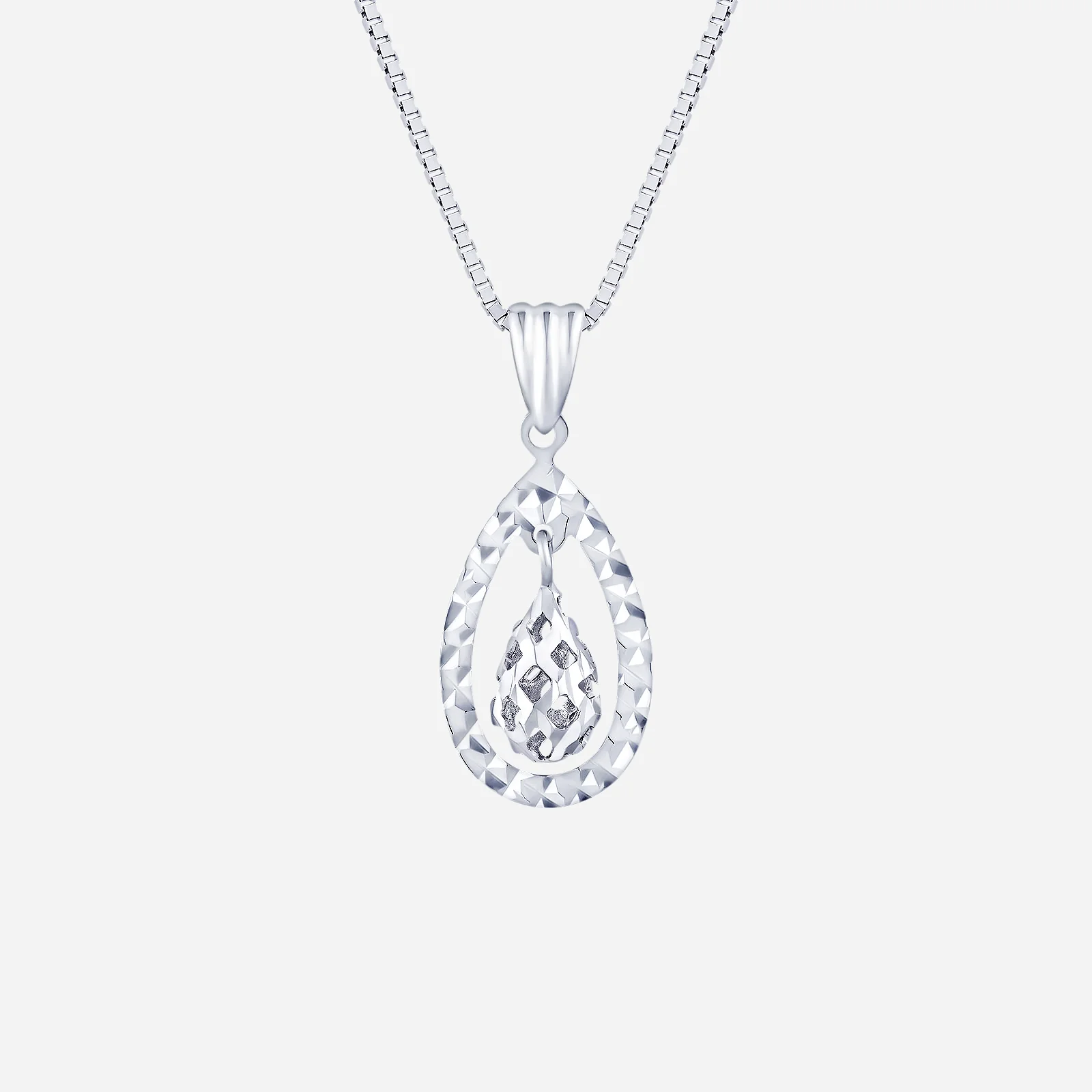 Duo Shine Pendant in White Gold (G750STYLE1888A)