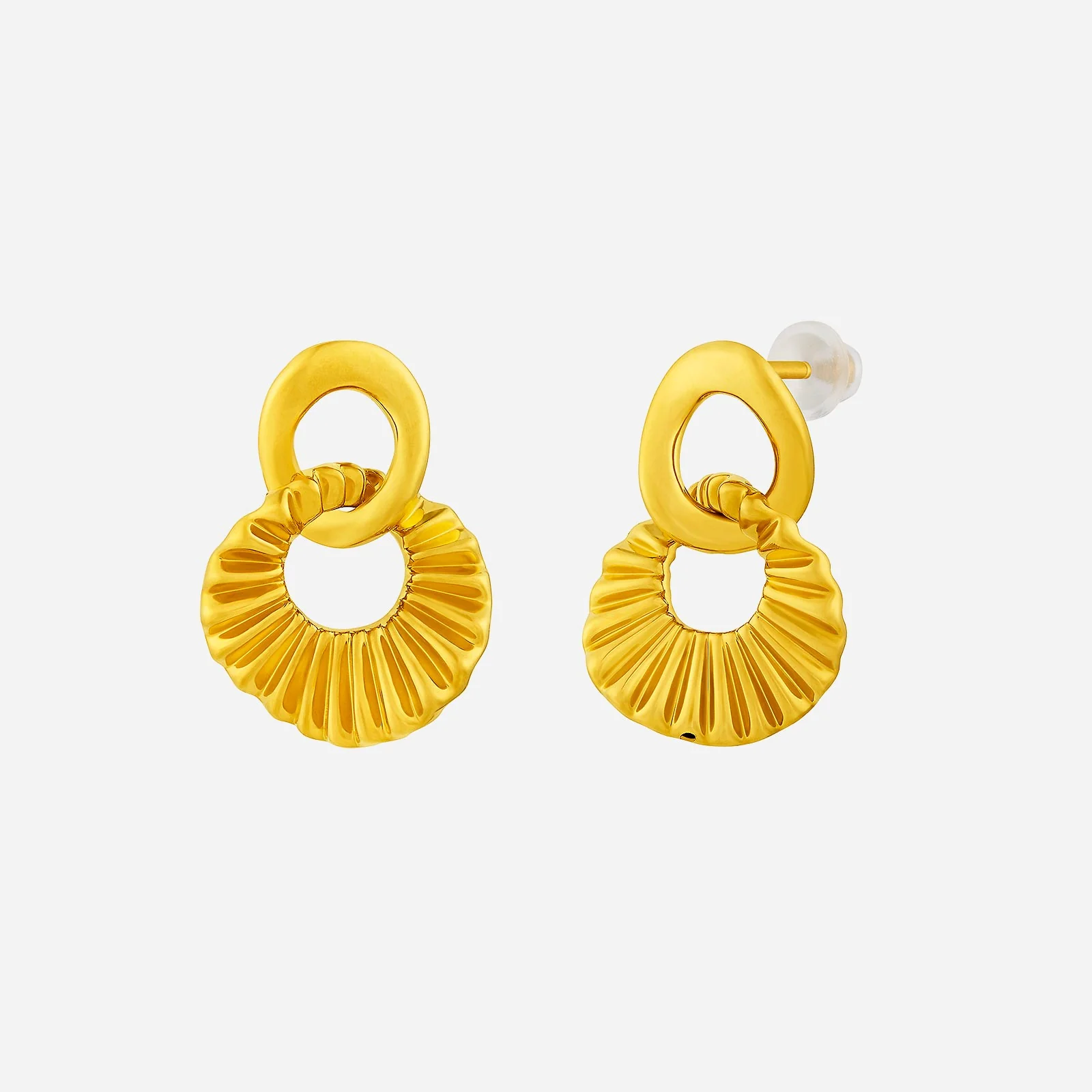 Effulgent Twisted Loop Earrings in Yellow Gold (H999STYLE1699A)