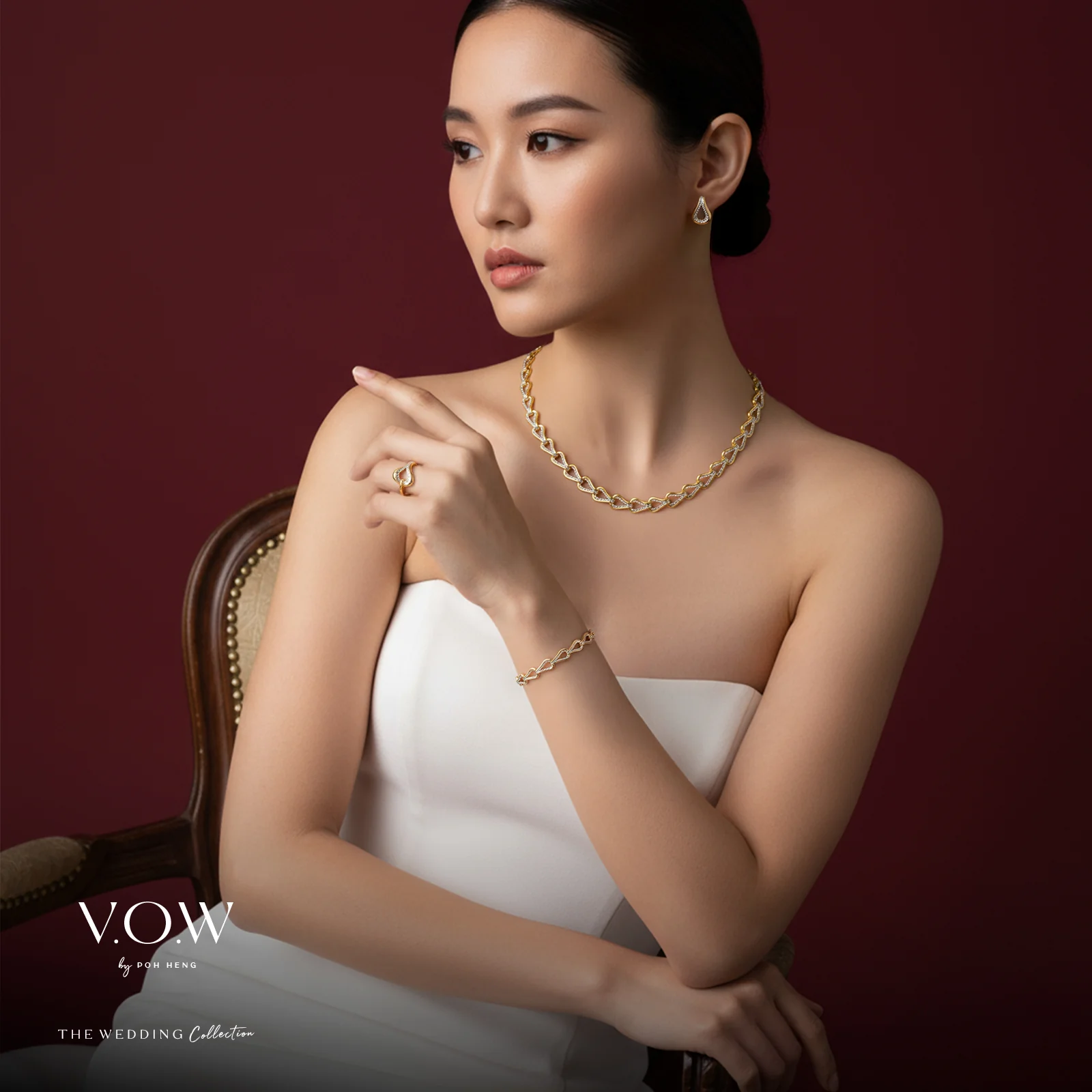 Elegance Omega Bracelet in Yellow White Gold (E22KGROUP178V0587A) - Image 3