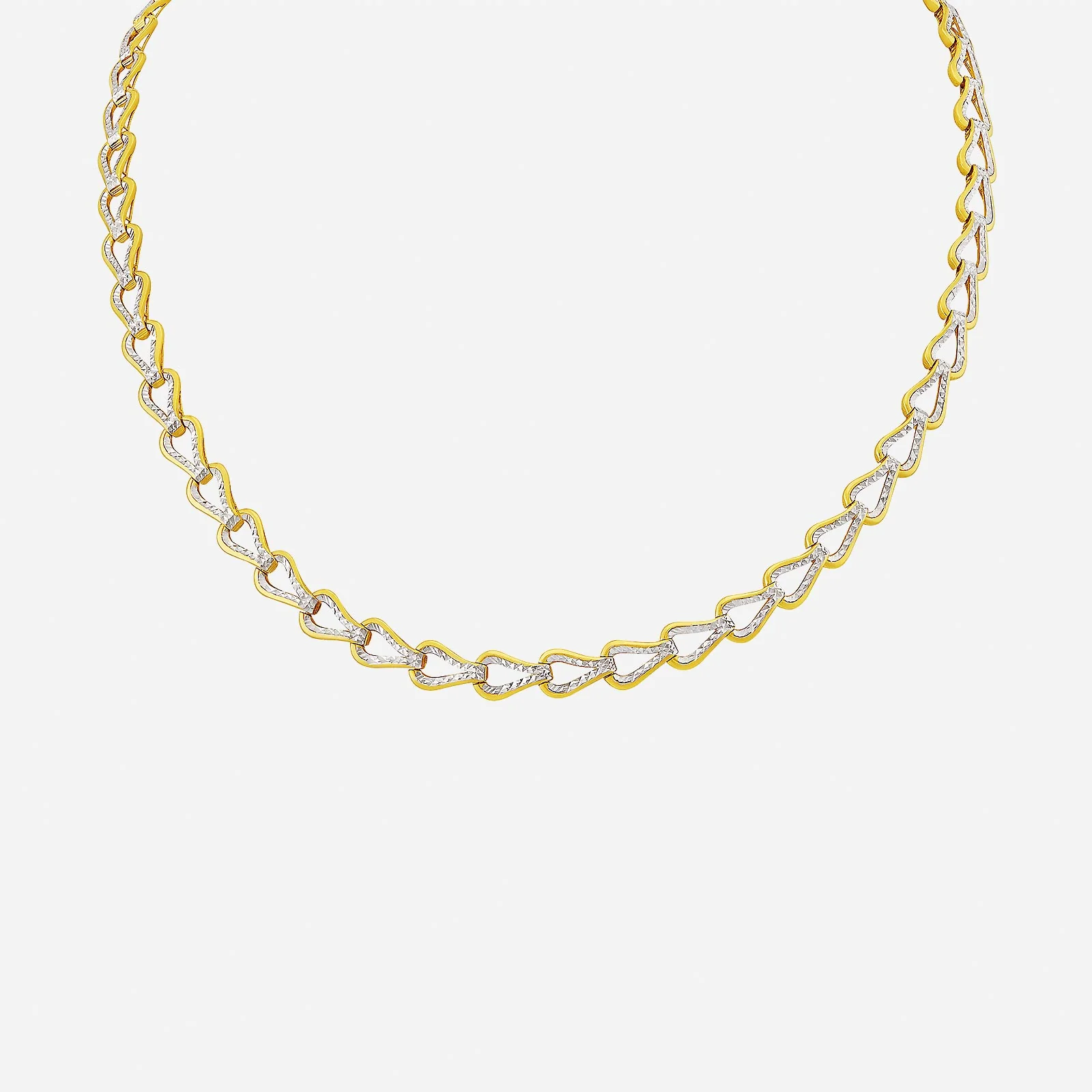 Elegance Omega Necklace in Yellow White Gold (F22KGROUP178V0501A)