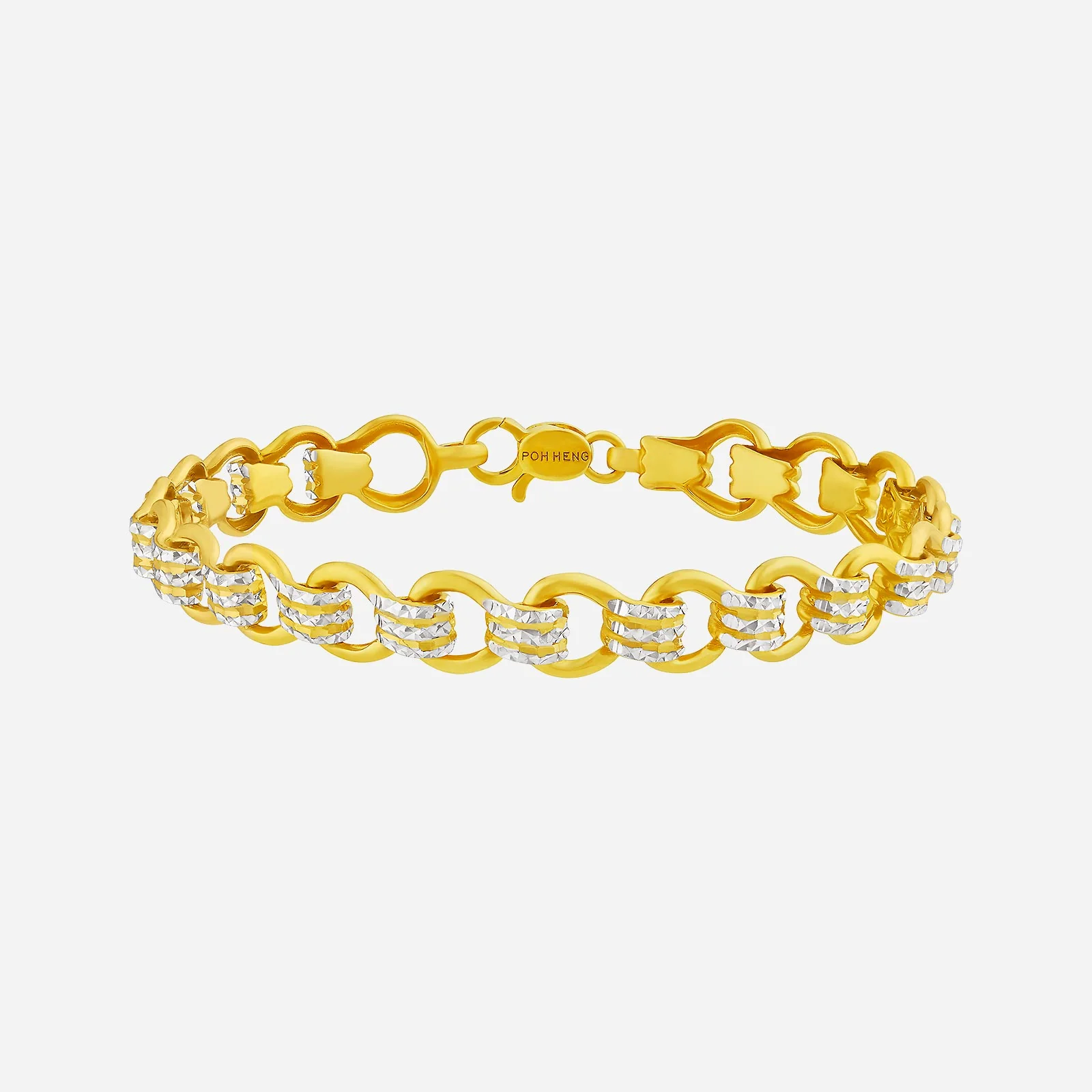 Elegance Torus Bracelet in Yellow White Gold (E22KGROUP179V0599A)