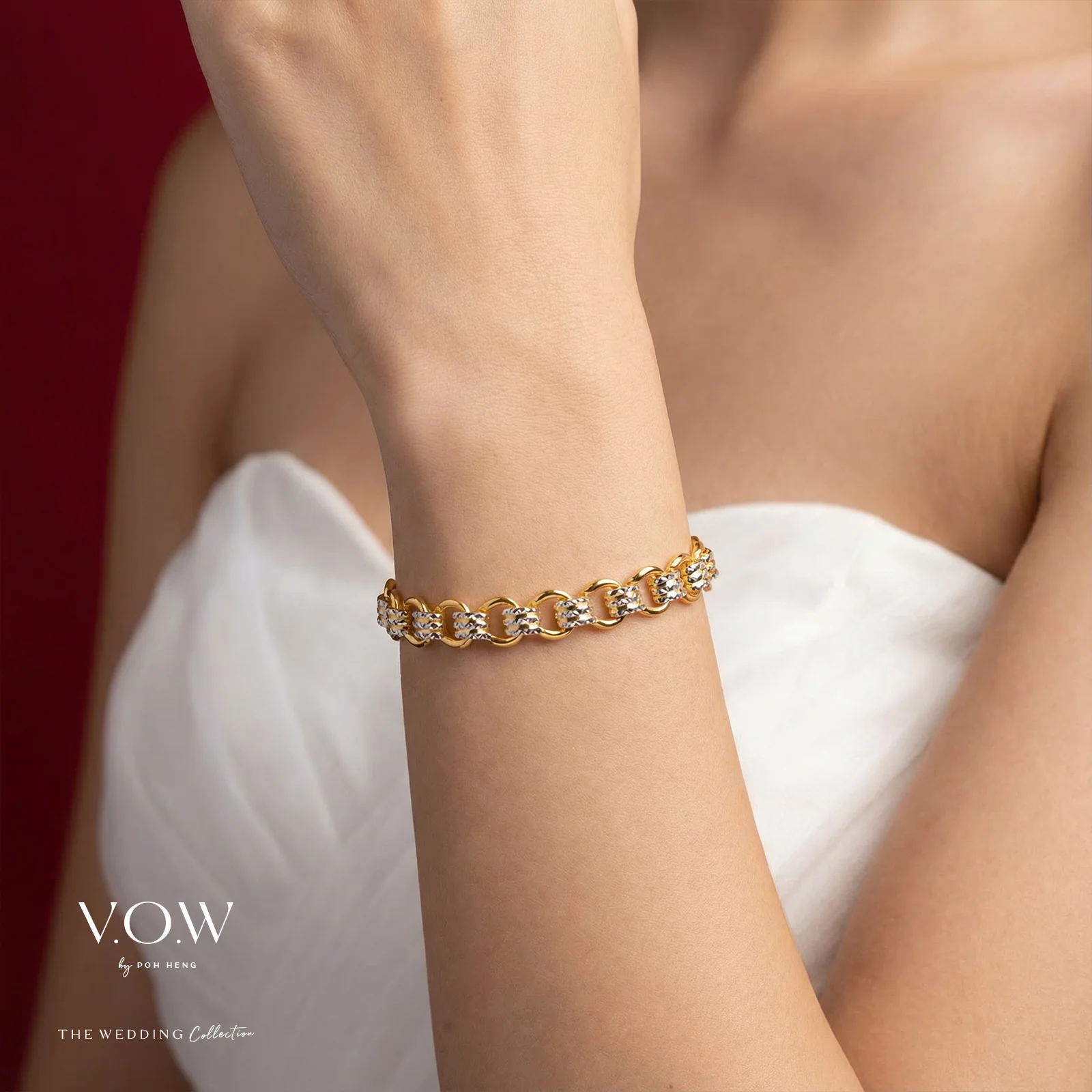 Elegance Torus Bracelet in Yellow White Gold (E22KGROUP179V0599A) - Image 2