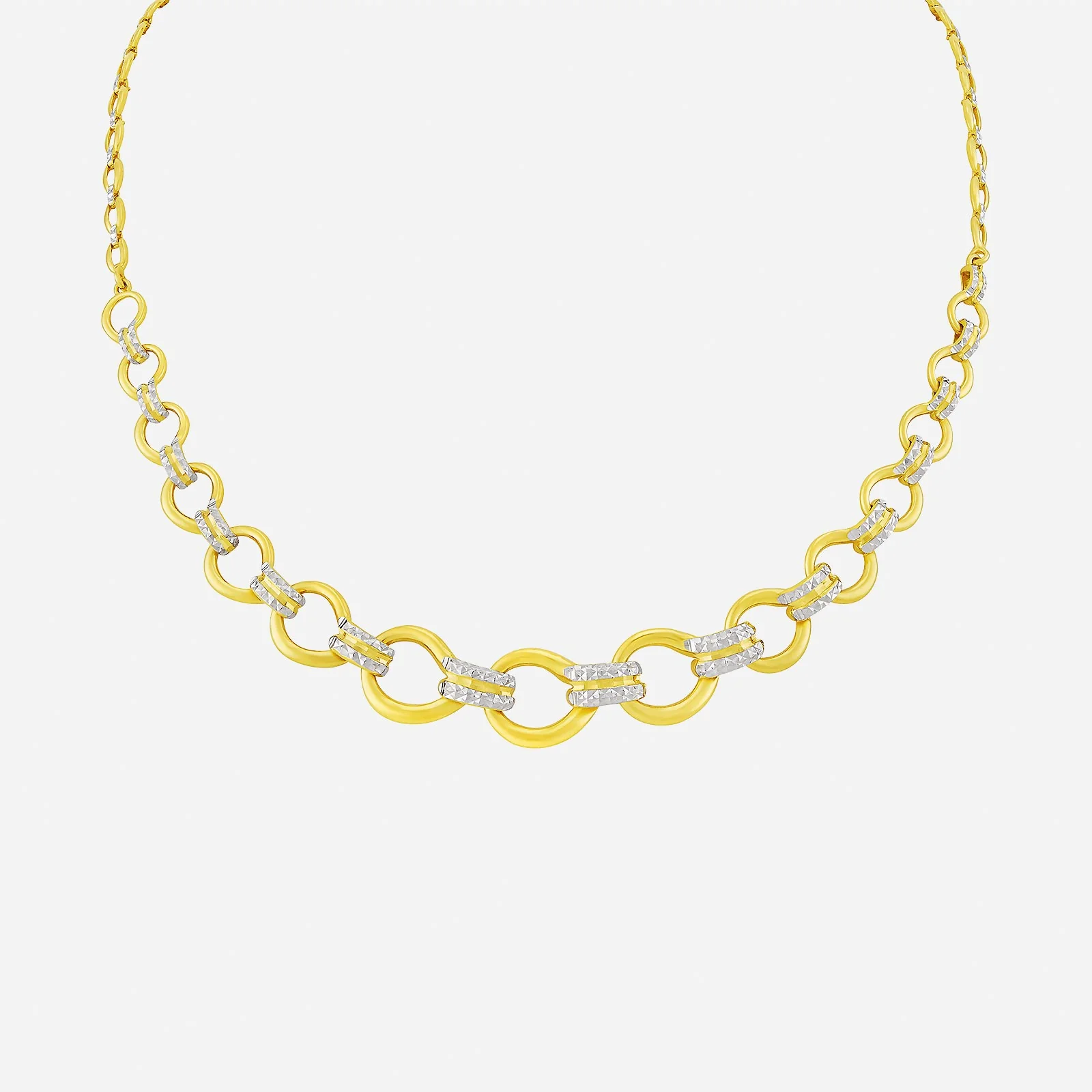 Elegance Torus Necklace  in Yellow White Gold	 (F22KGROUP179V0504A)