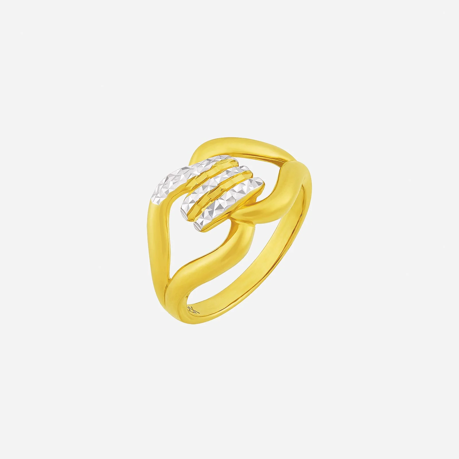 Elegance Torus Ring in Yellow White Gold	 (A22KGROUP179V0985A)