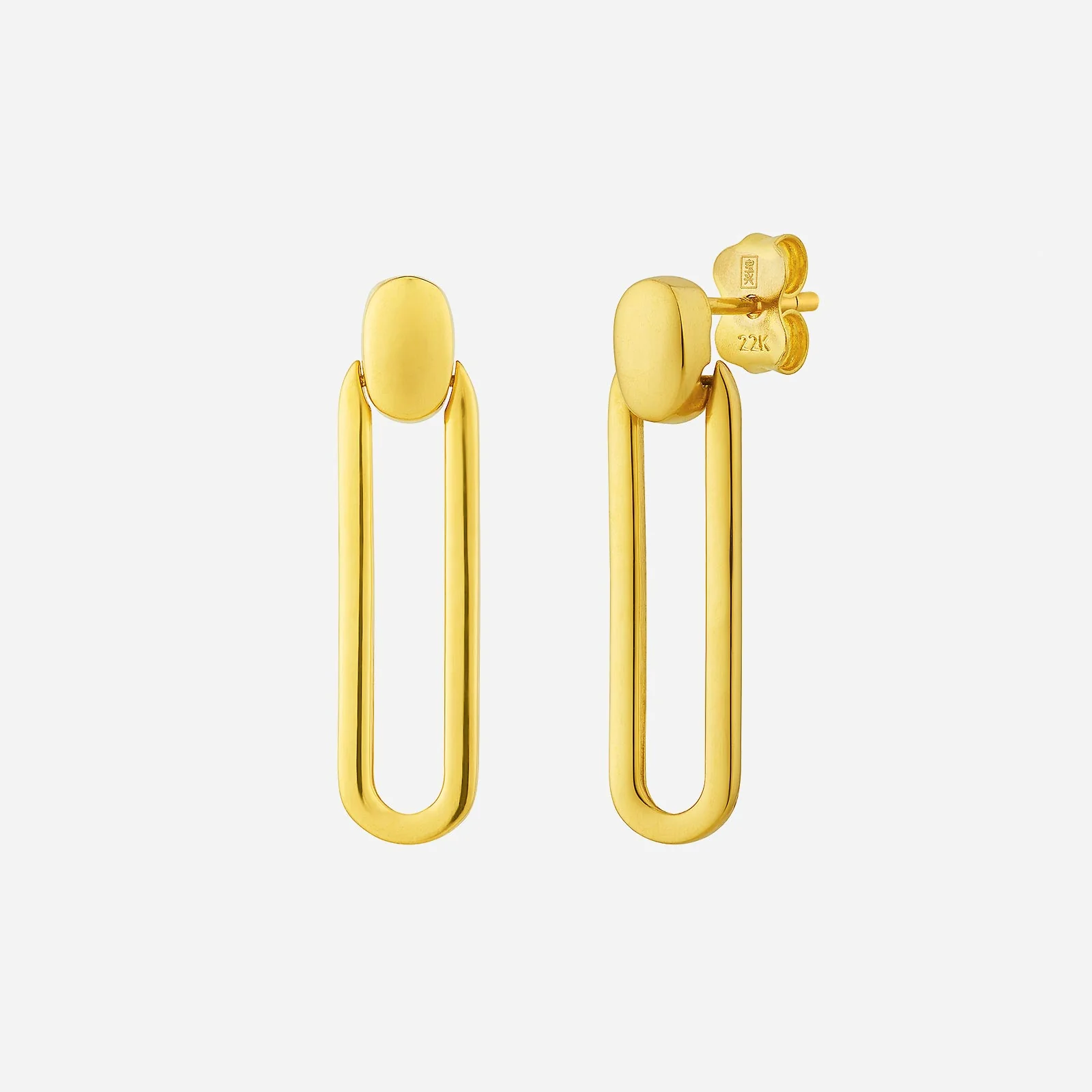 Ellipse Earrings in Yellow Gold (H22KSTYLE1275A)