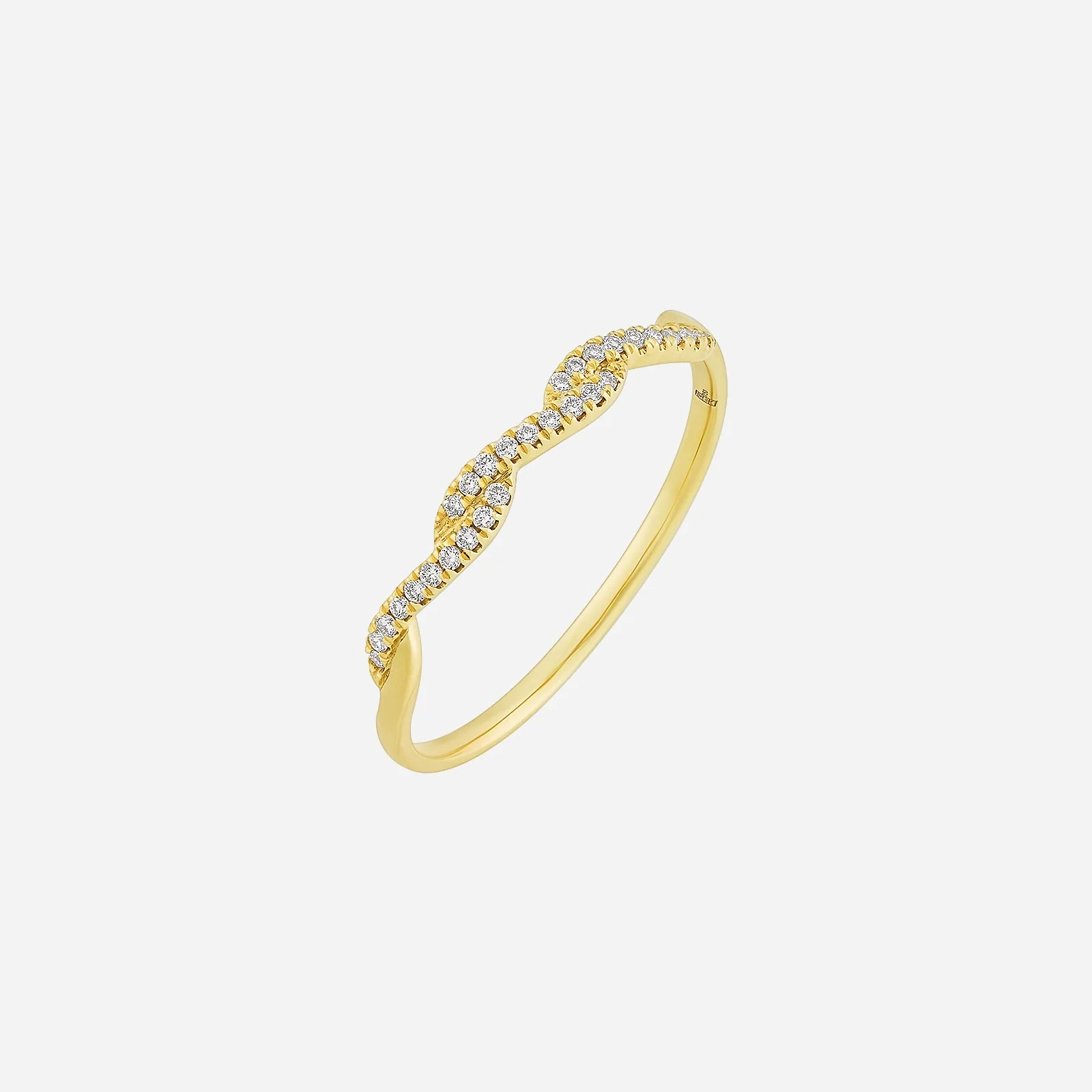 Enchanted Waves Diamond Ring in Yellow Gold (ADIAFREESTYLE1064A)